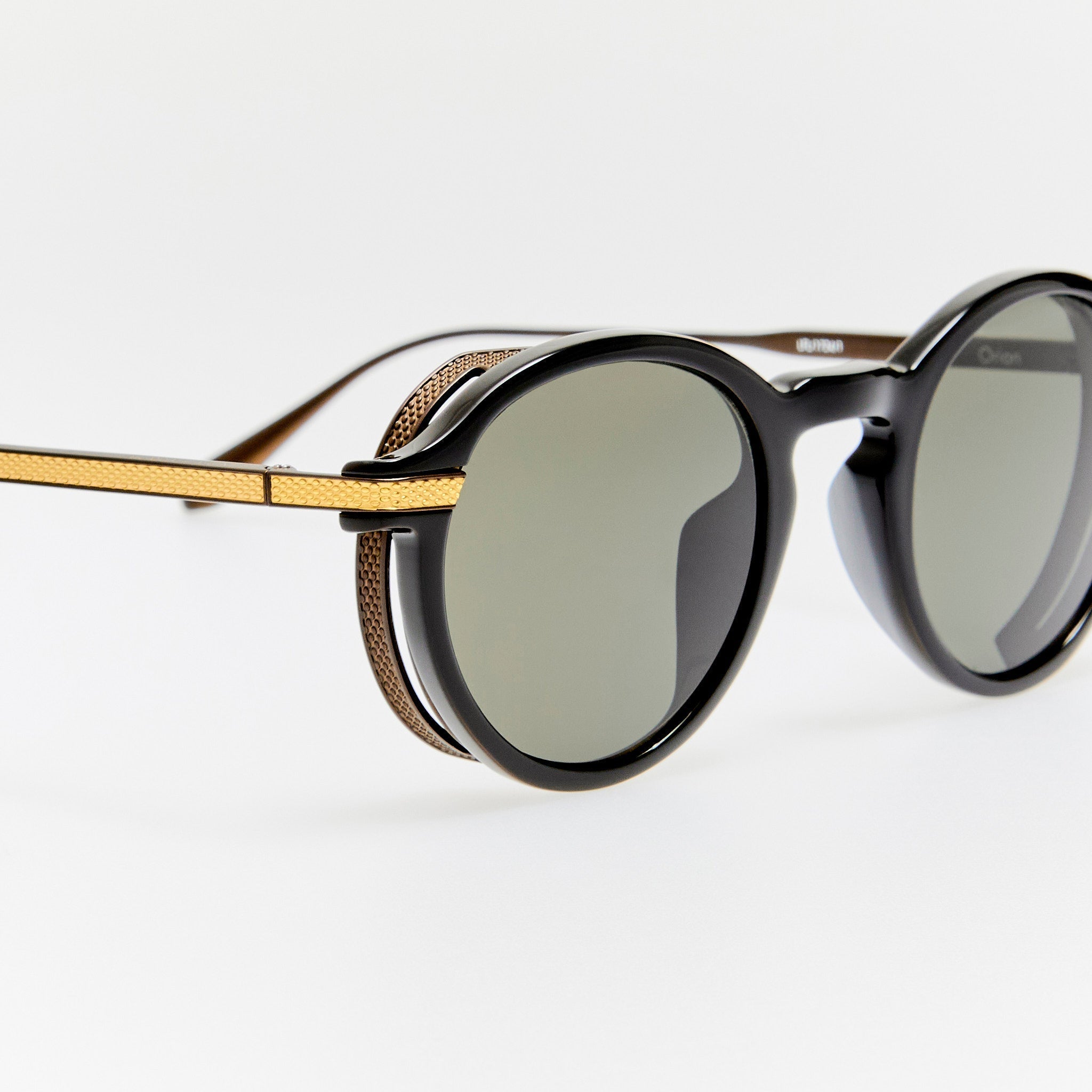 Orion Sunglasses in Matt Nickel and Black - LINDA FARROW - Sunglasses -