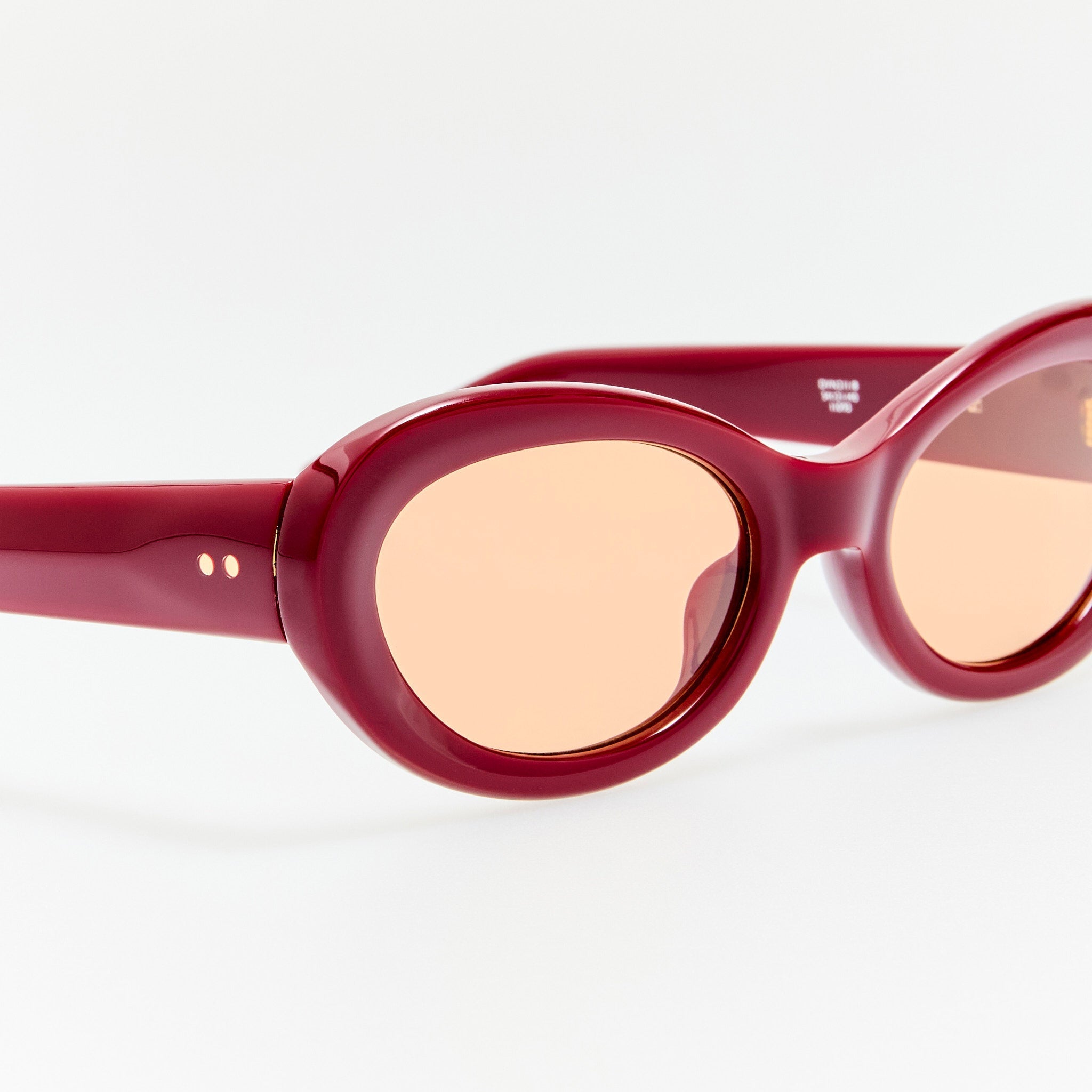 Oval Sunglases in Red - LINDA FARROW - Sunglasses -