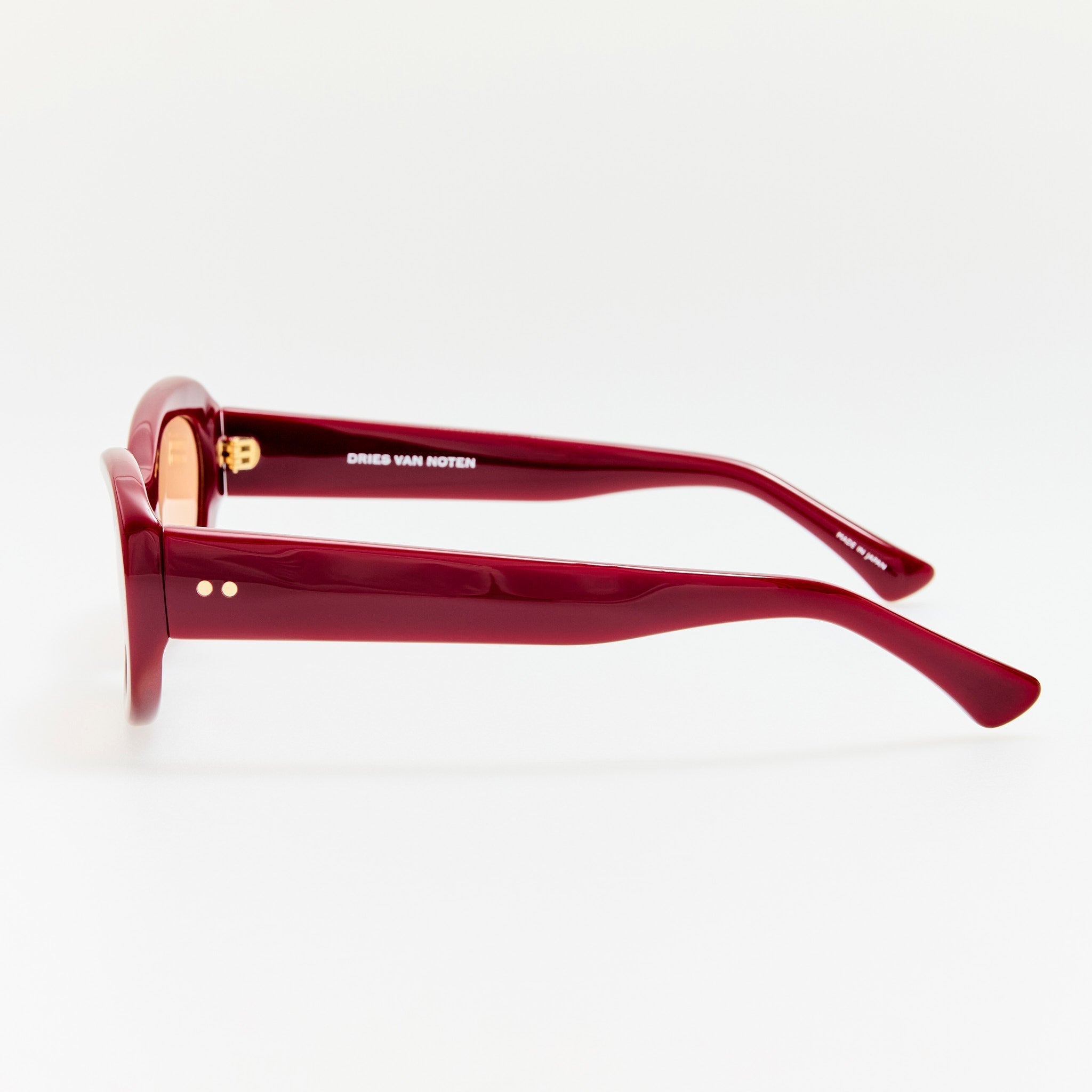 Oval Sunglases in Red - LINDA FARROW - Sunglasses -