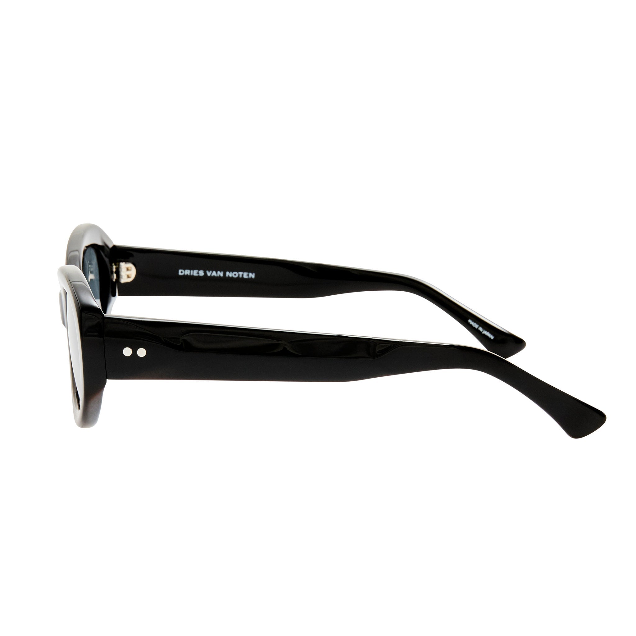 Oval Sunglasses in Black - LINDA FARROW - Sunglasses -