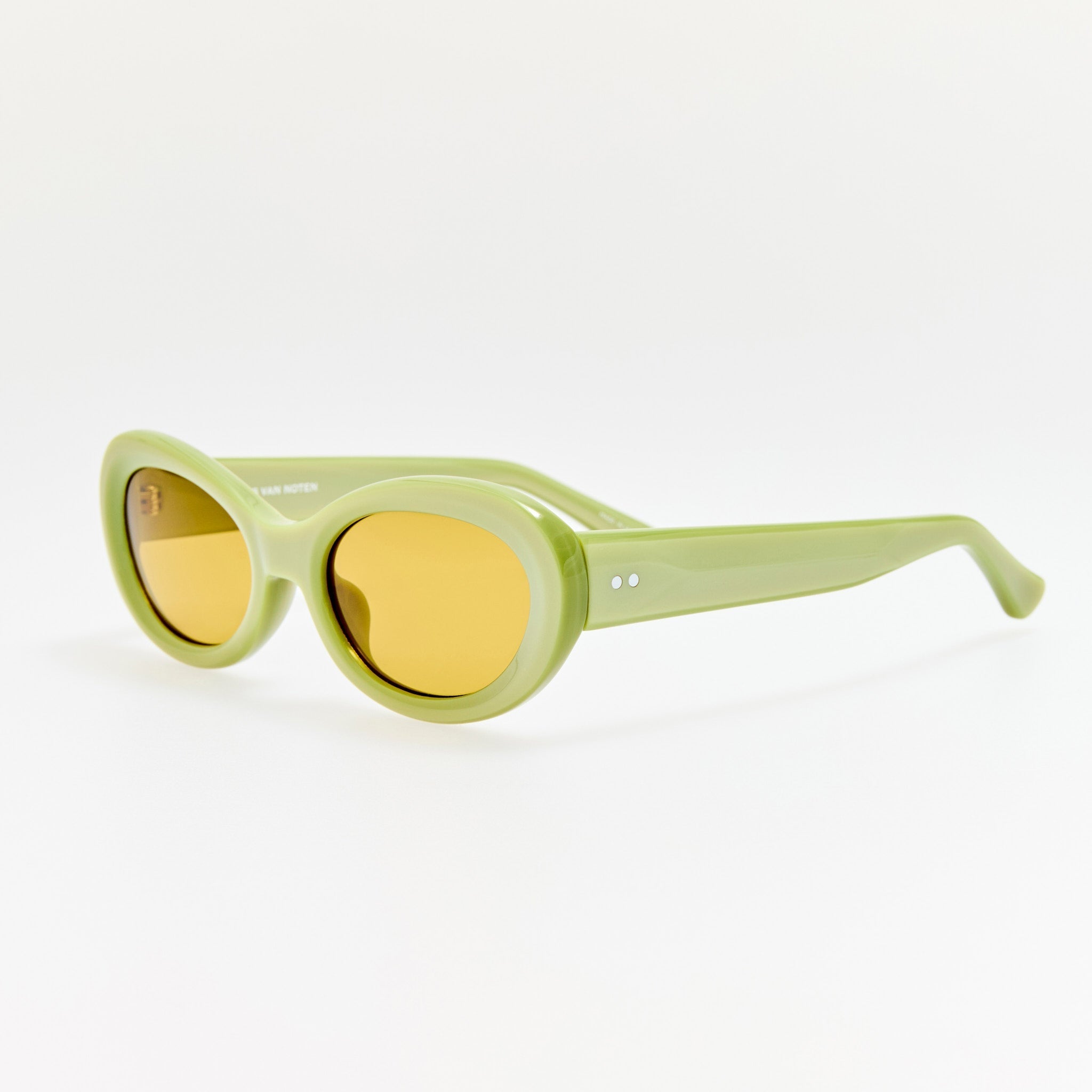 Oval Sunglasses in Green - LINDA FARROW - Sunglasses -