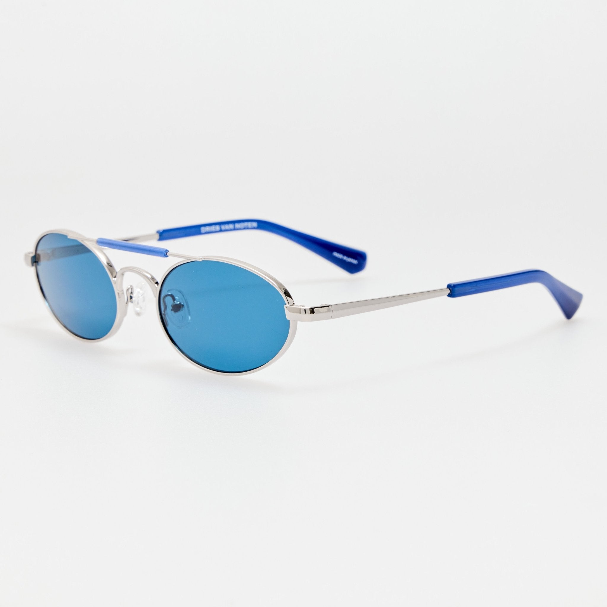 Oval Sunglasses in Navy - LINDA FARROW-Sunglasses-
