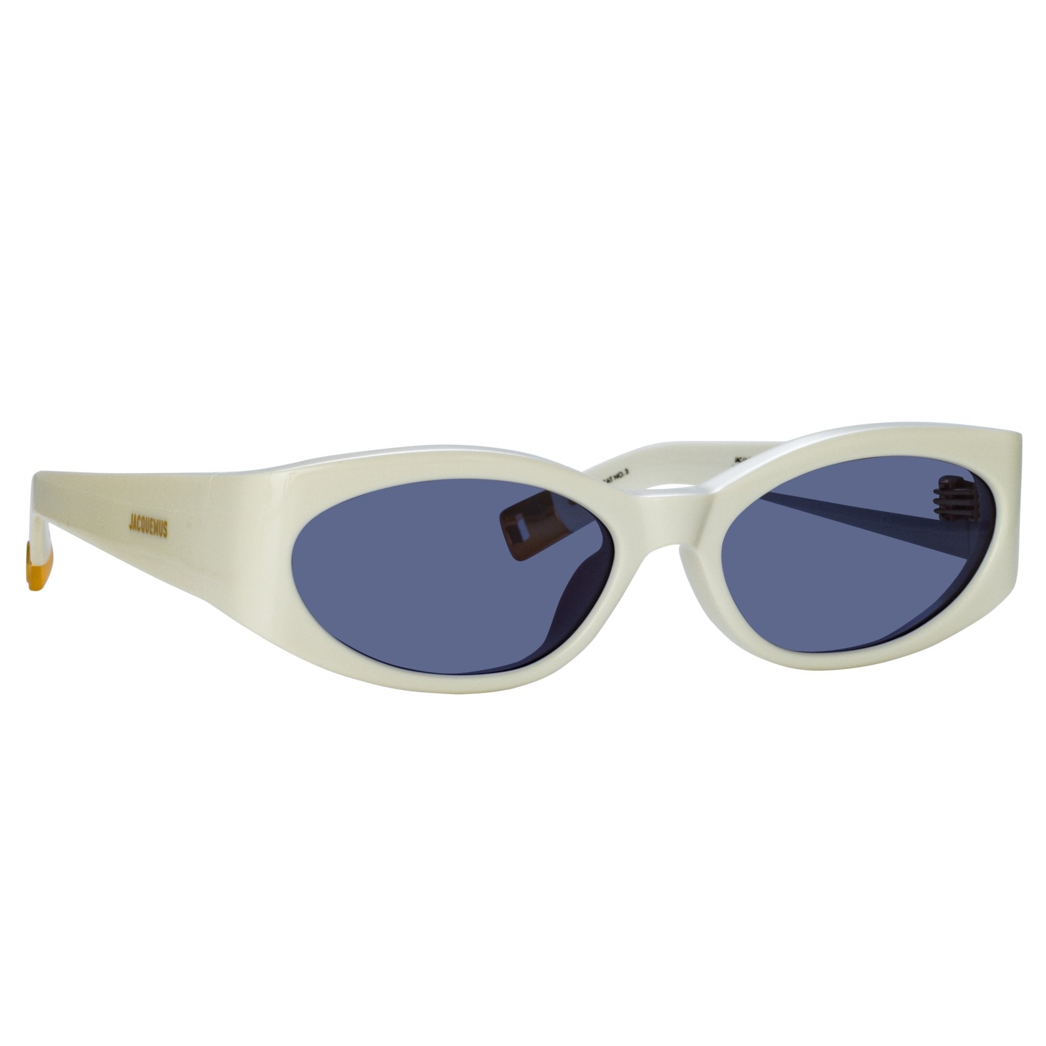 Ovalo Oval Sunglasses in White - LINDA FARROW - Sunglasses -
