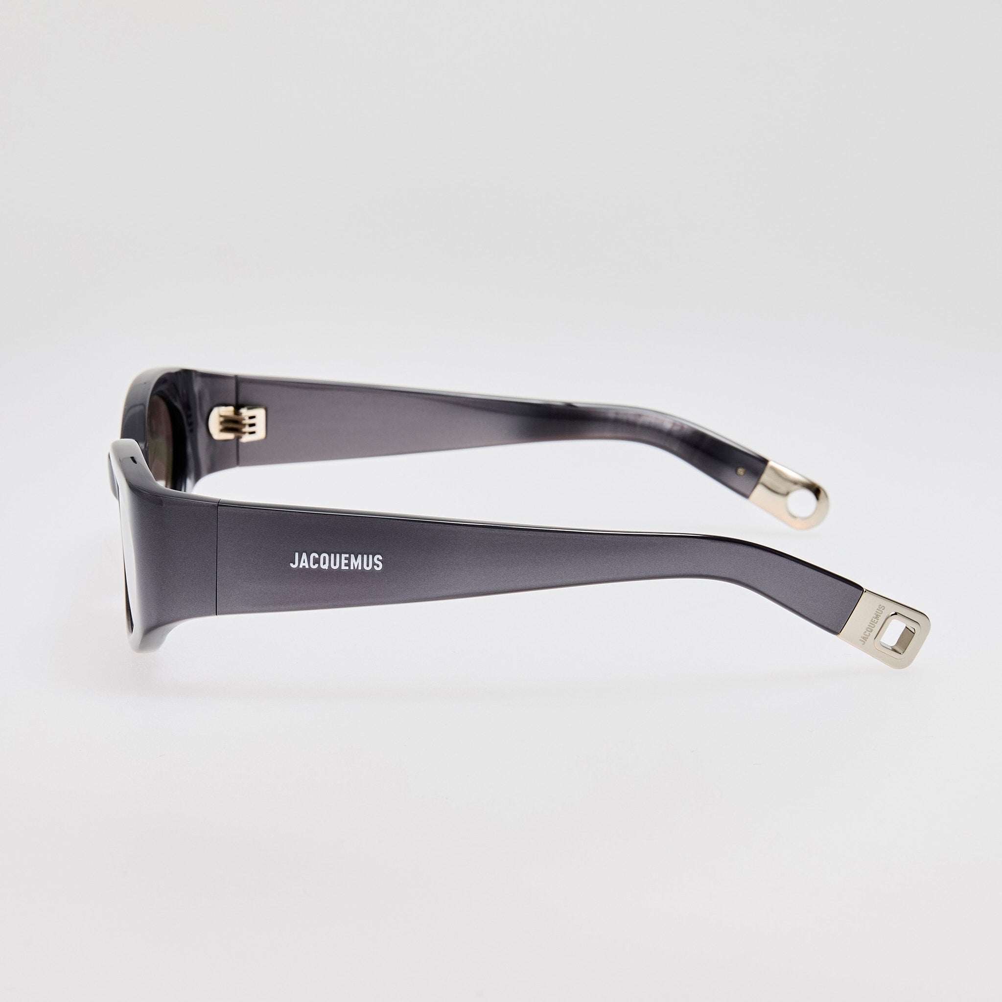 Ovalo Sunglasses in Metallic Gunmetal - LINDA FARROW - Sunglasses -