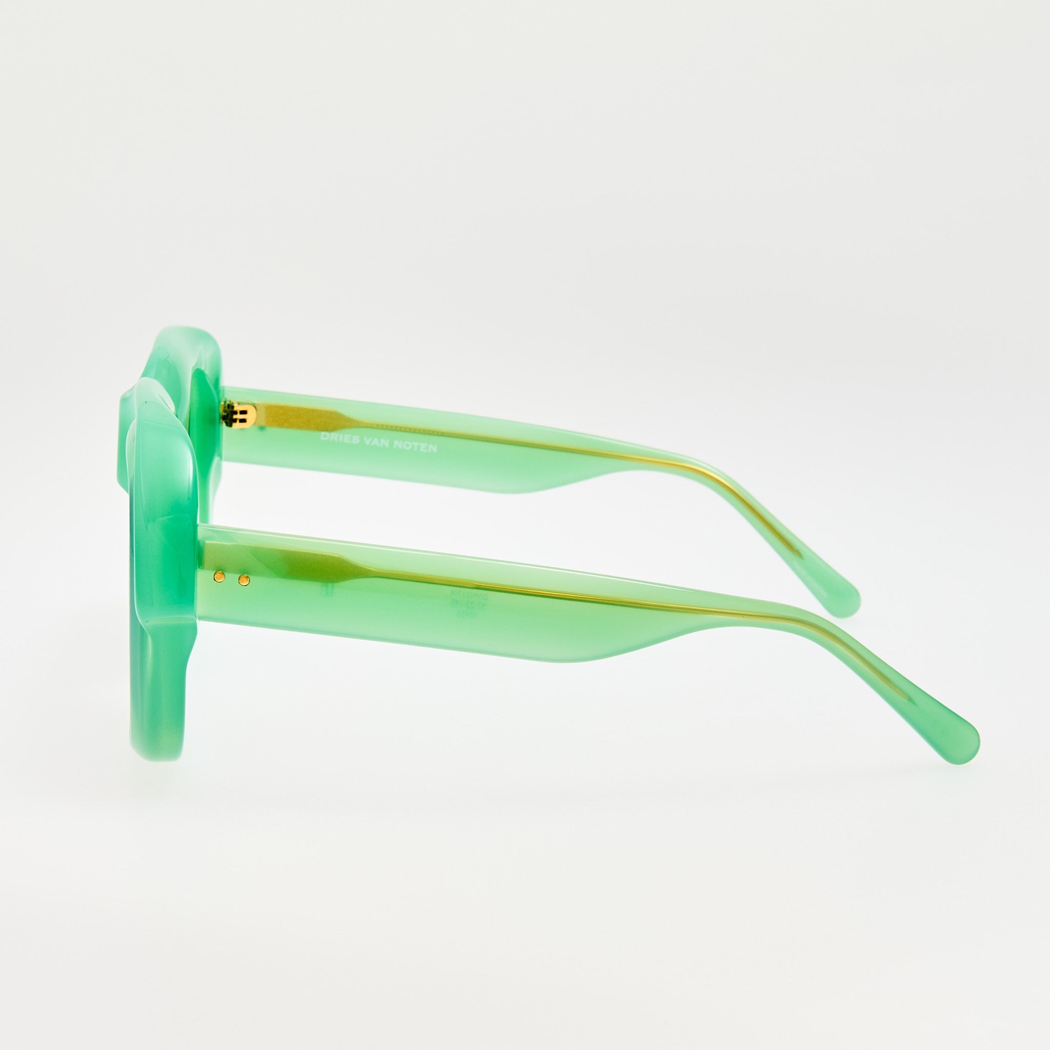 Oversize Sunglasses in Light Green - LINDA FARROW - Sunglasses -