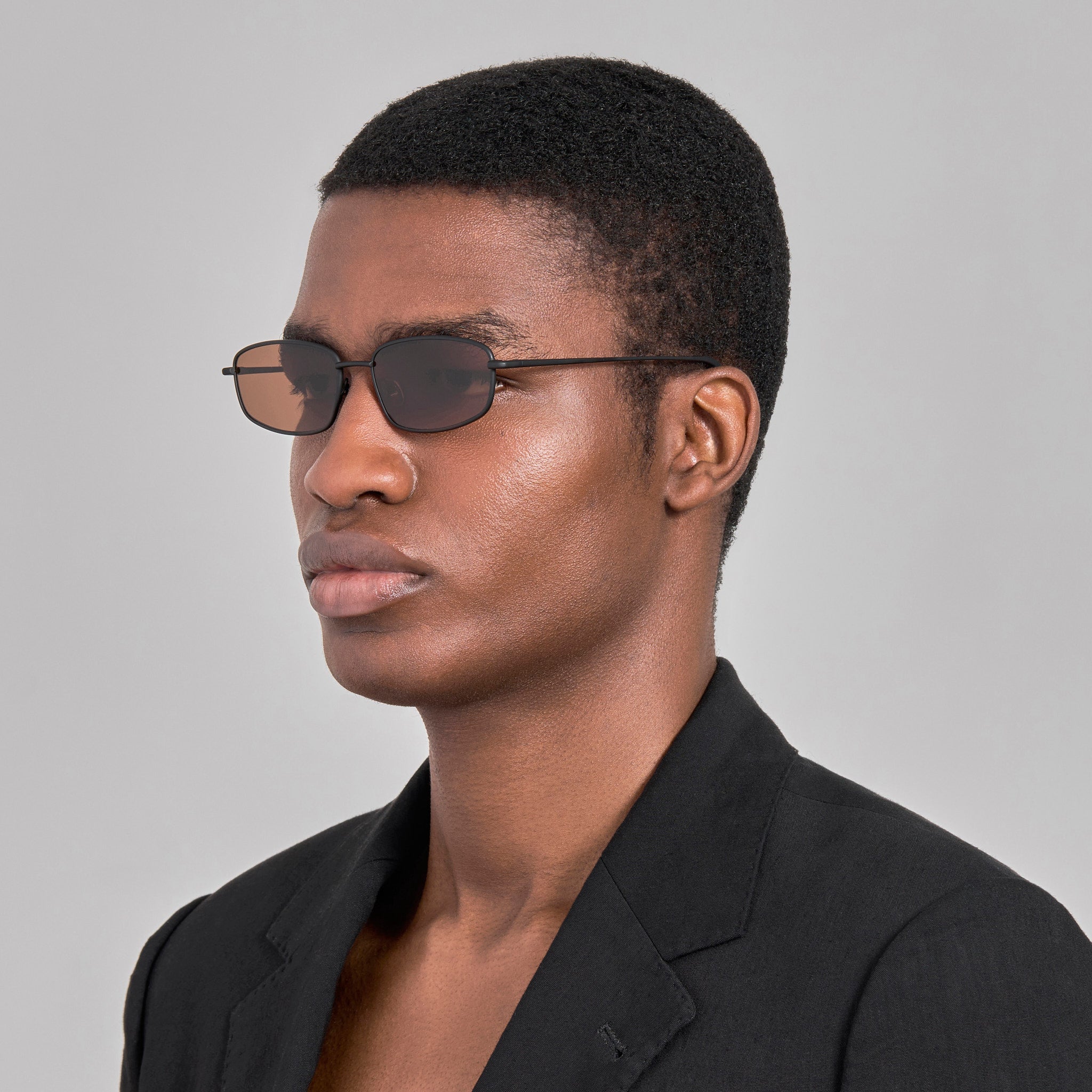 Palma Sunglasses in Black and Chocolate - LINDA FARROW-Sunglasses-
