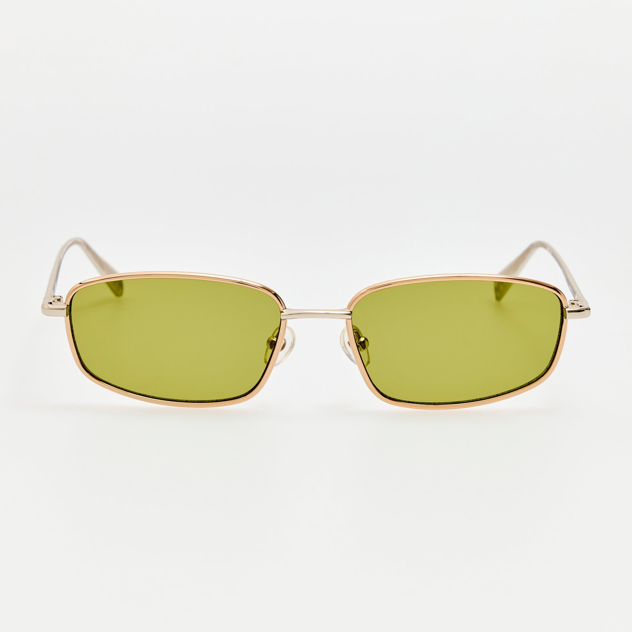 Palma Sunglasses in Gold and Khaki - LINDA FARROW-Sunglasses-