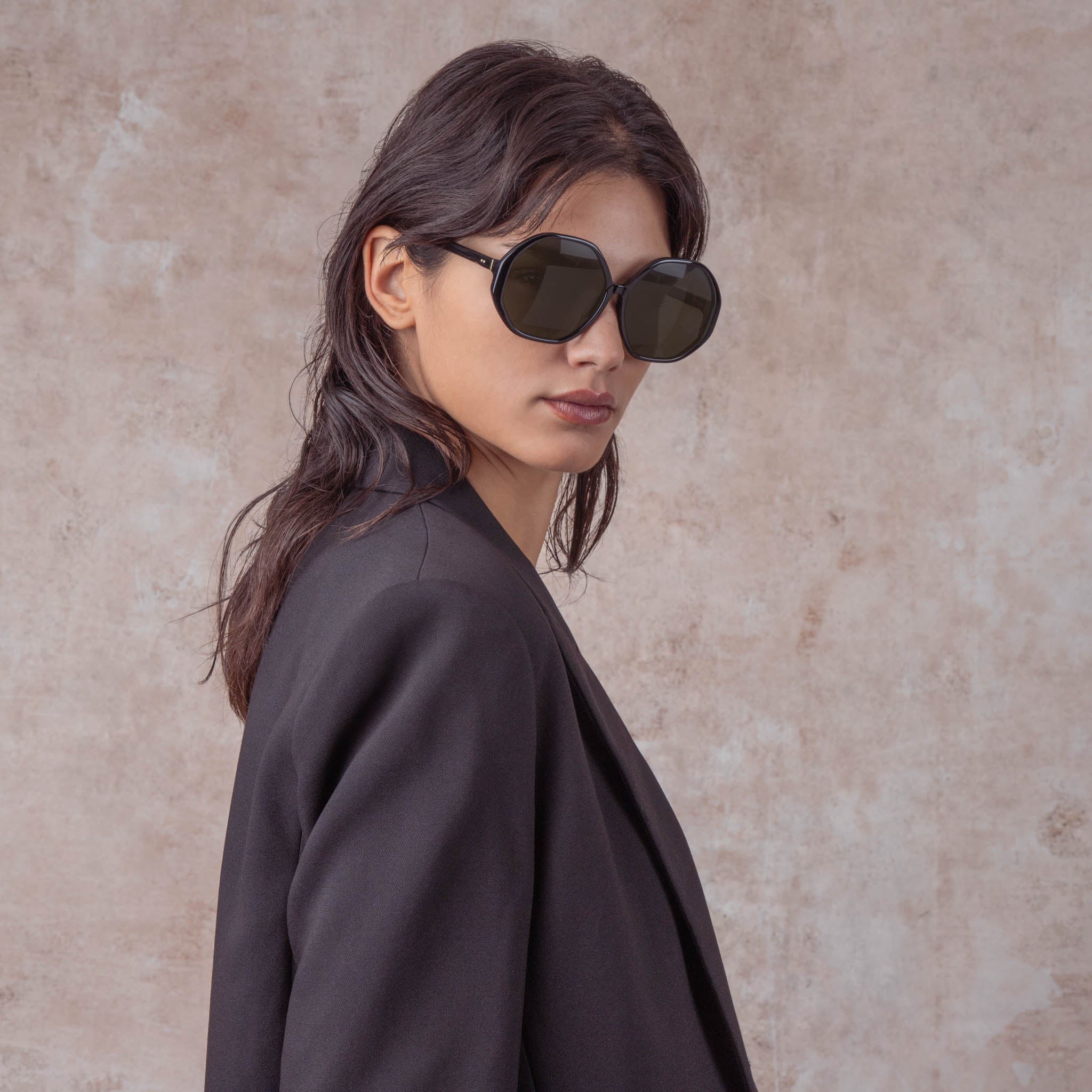 Paloma Sunglasses in Black - LINDA FARROW - Sunglasses -