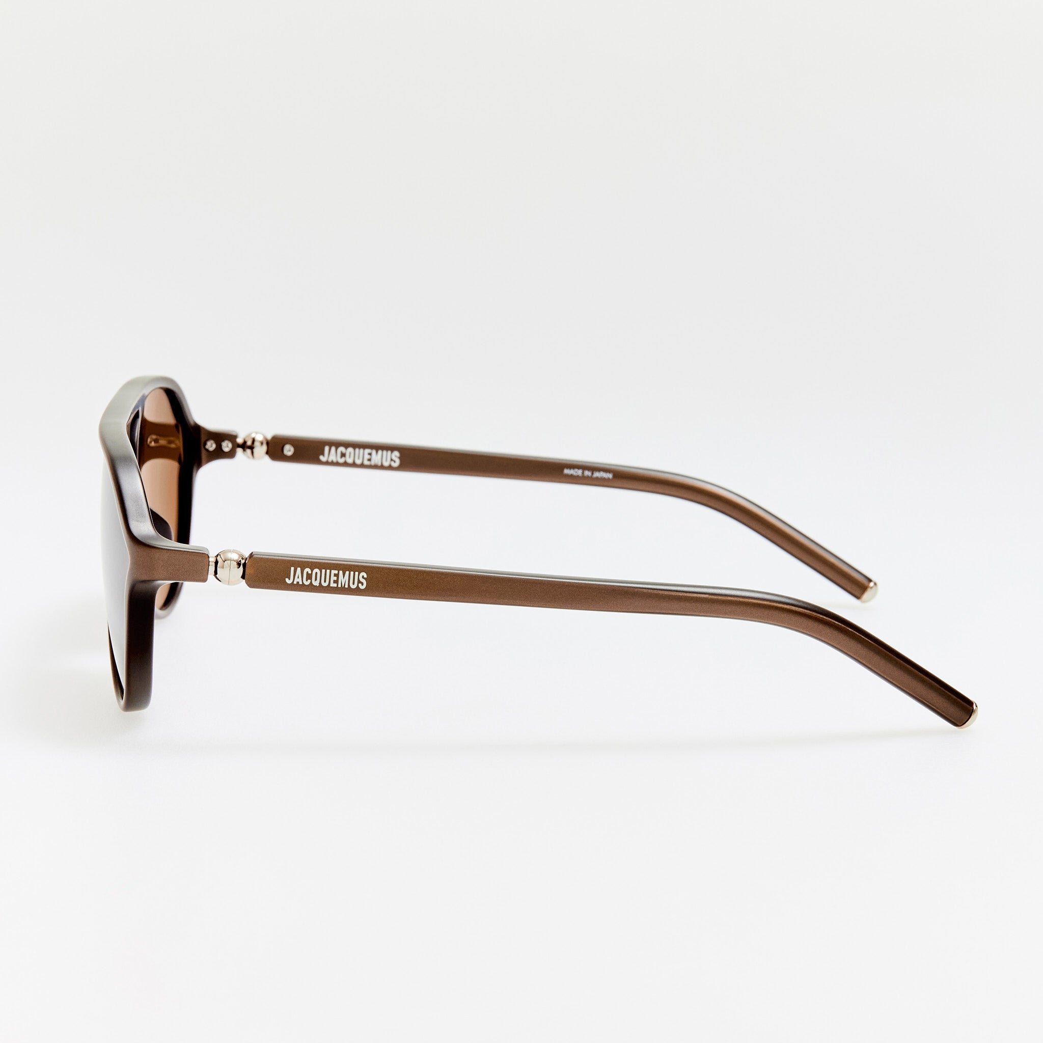 Pastro Sunglasses in Matt Metallic Brown - LINDA FARROW - Sunglasses -