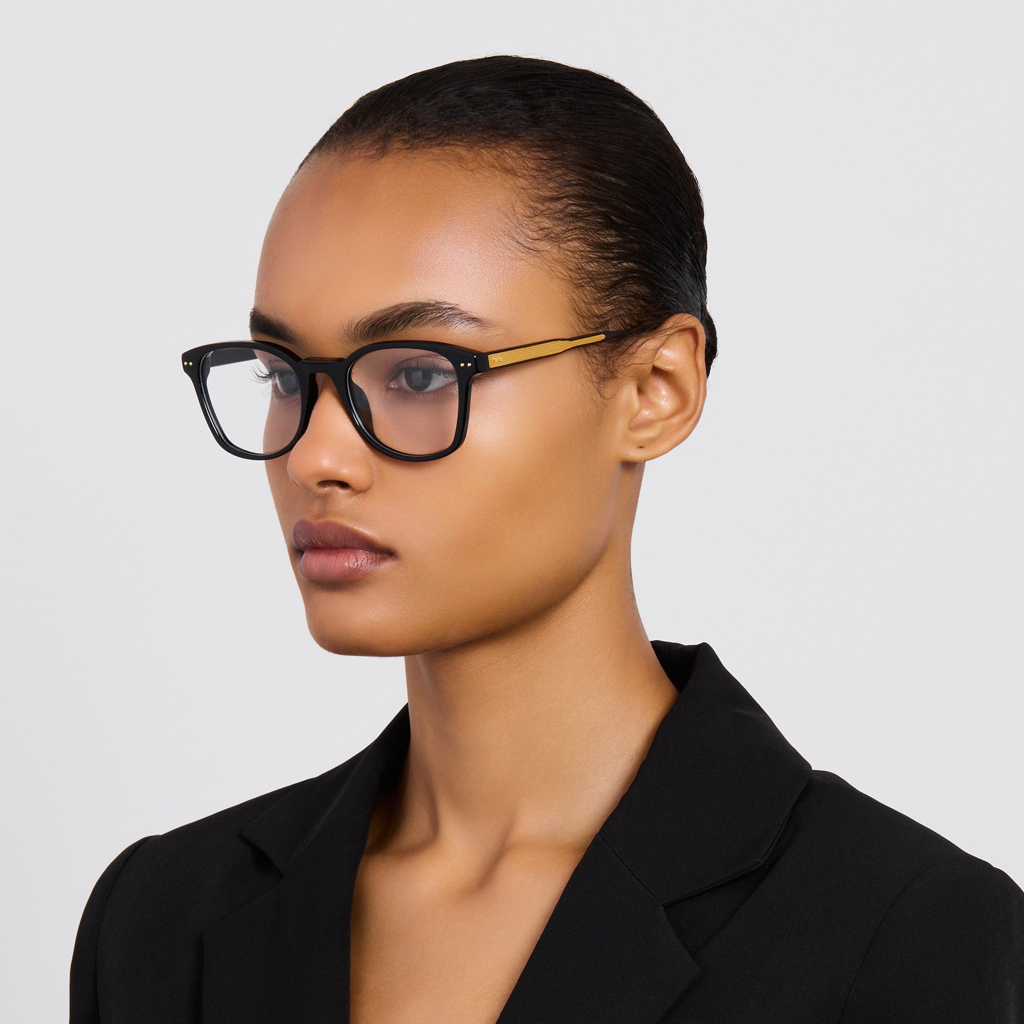 Paulson Optical in Black - LINDA FARROW - Optical Frame -