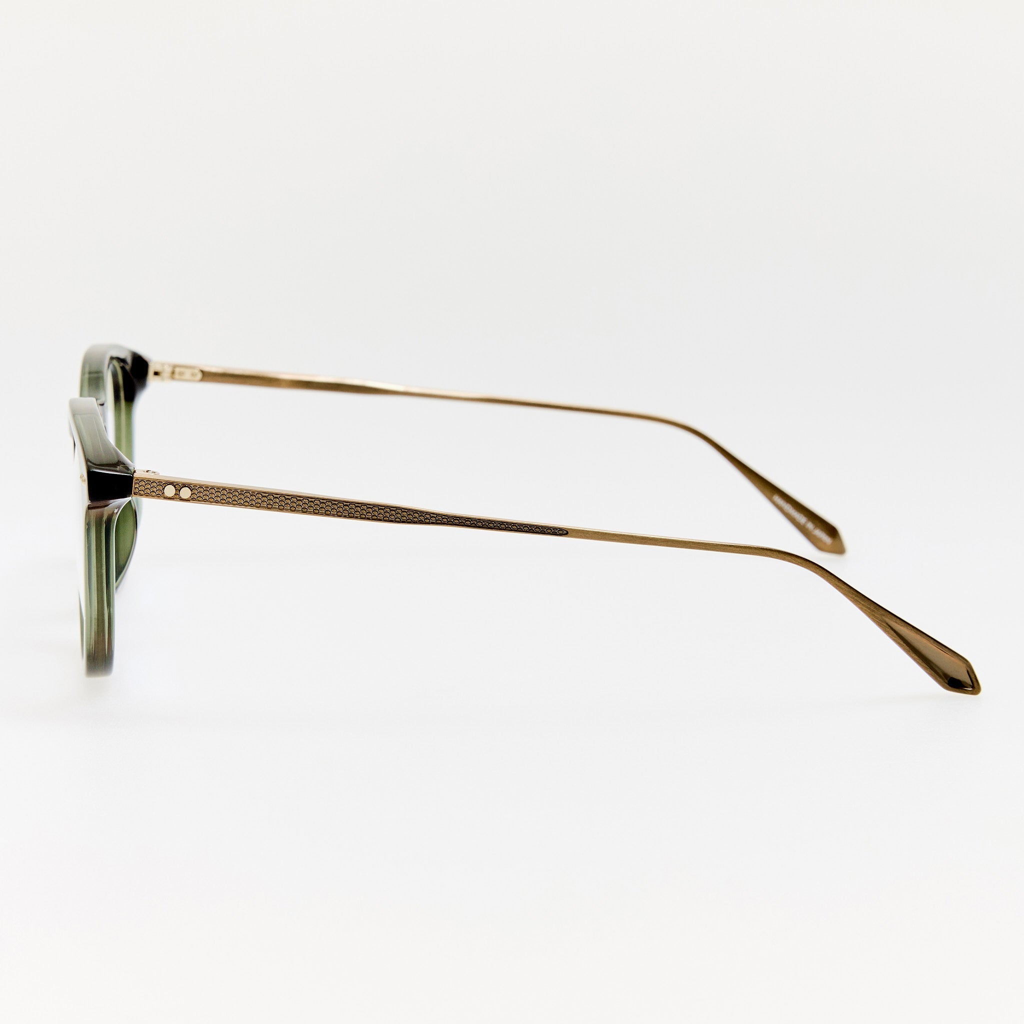 Pax Optical in Antique Gold and Green - LINDA FARROW - Optical Frame -