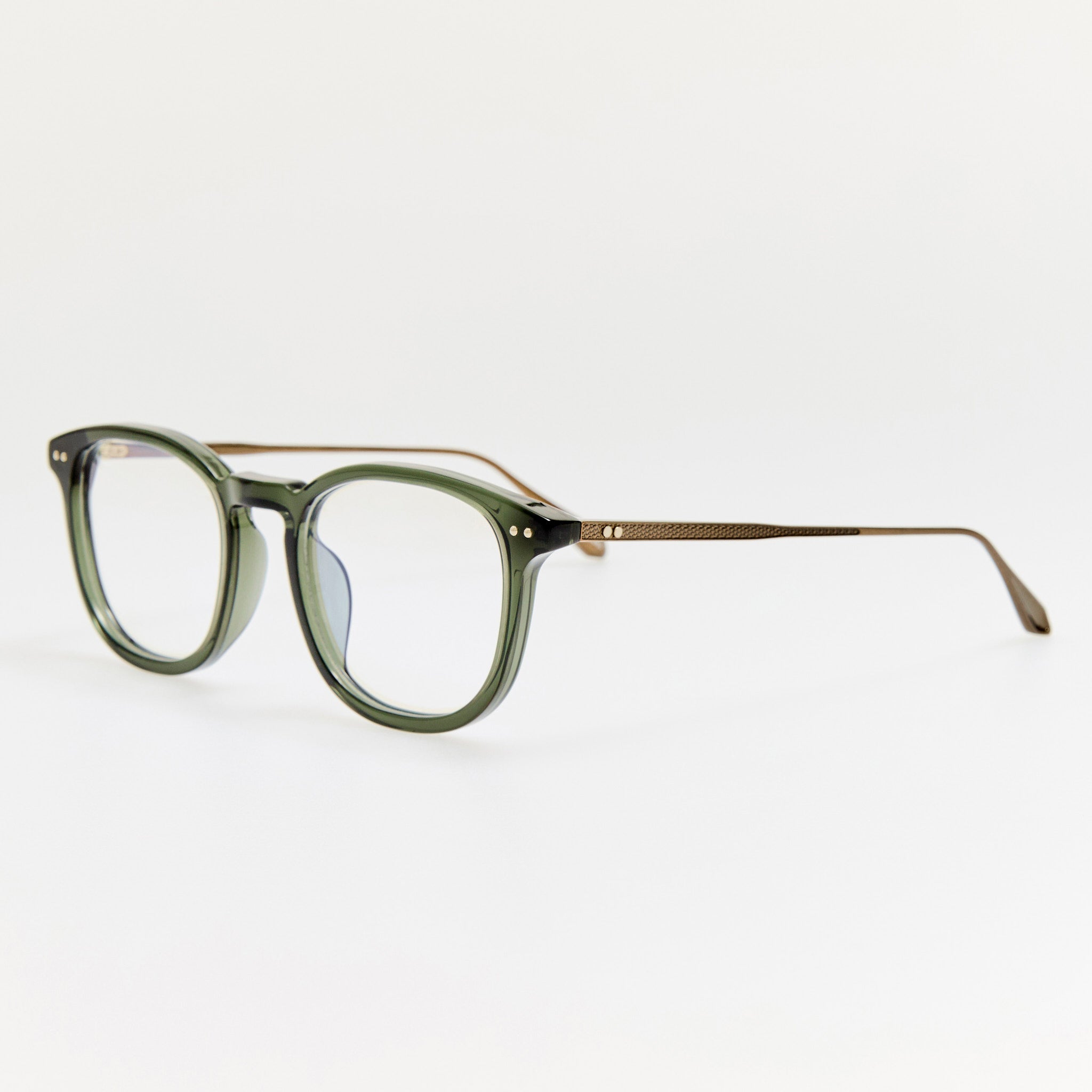 Pax Optical in Antique Gold and Green - LINDA FARROW - Optical Frame -