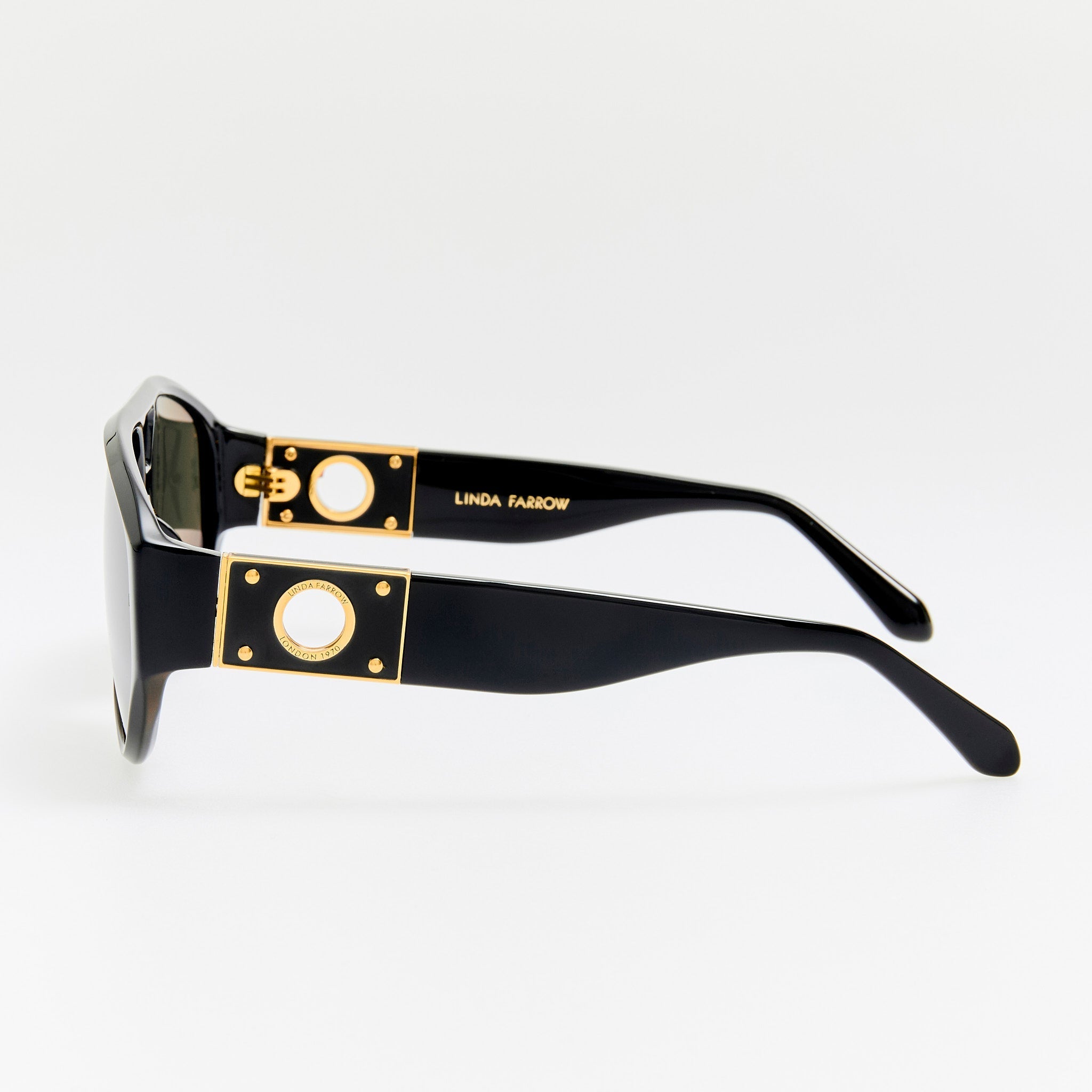 Portia Sunglasses in Black - LINDA FARROW - Sunglasses -