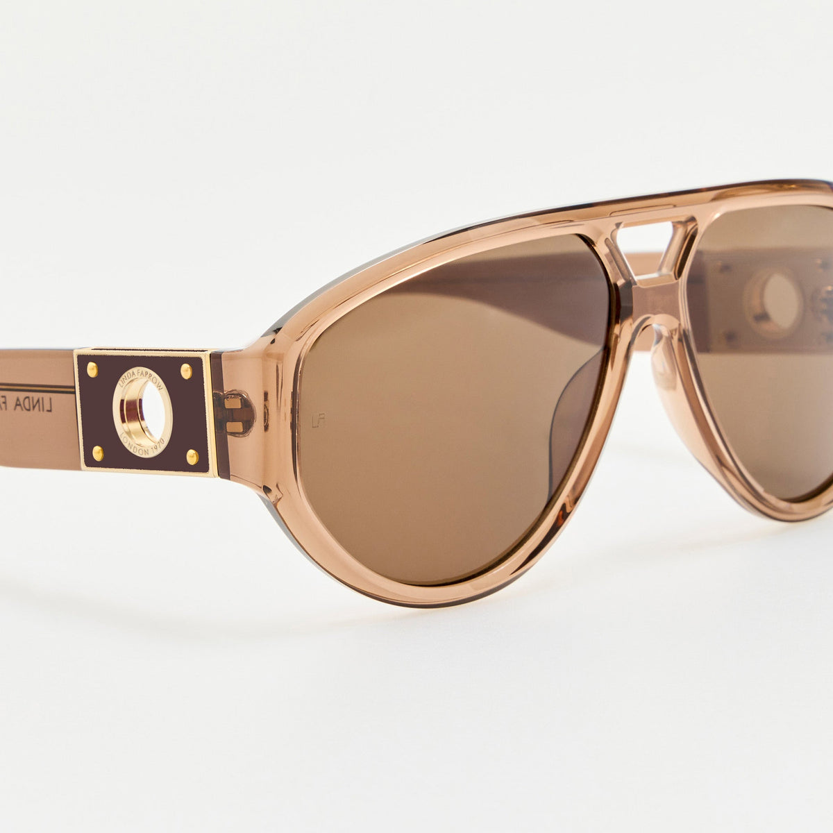 Portia Sunglasses in Brown - LINDA FARROW-Sunglasses-