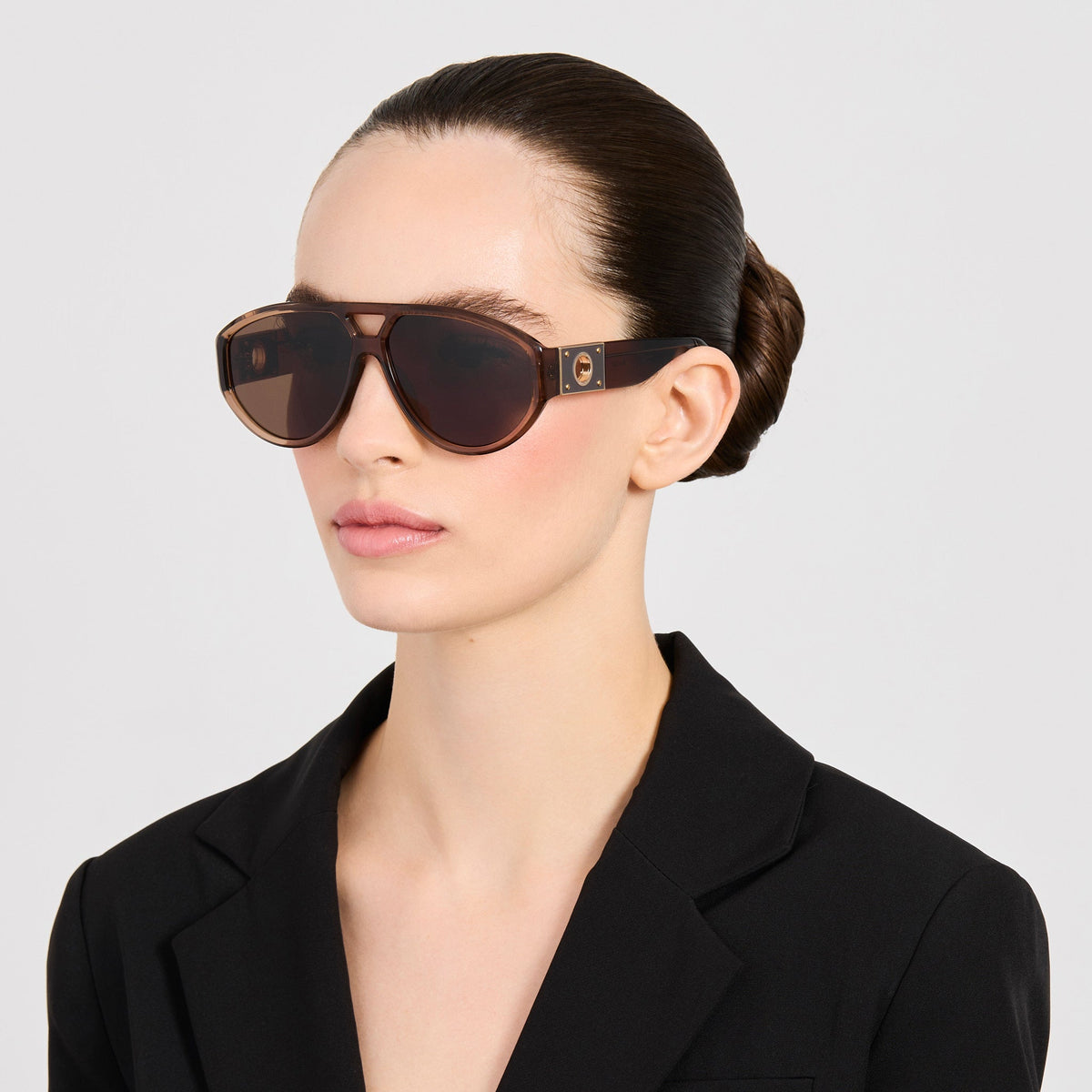 Portia Sunglasses in Brown - LINDA FARROW-Sunglasses-