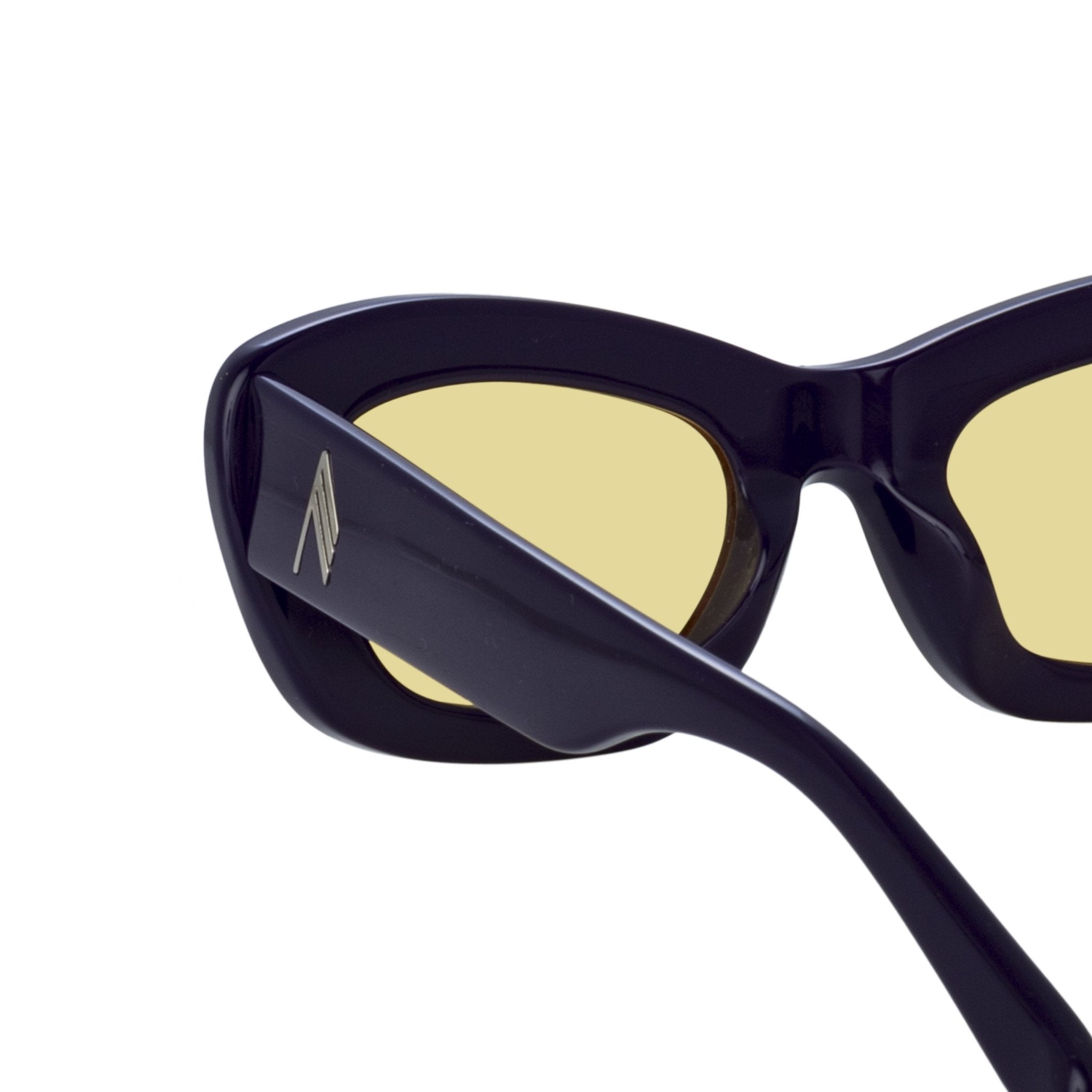 Rania Cat Eye Sunglasses in Purple - LINDA FARROW - Sunglasses -