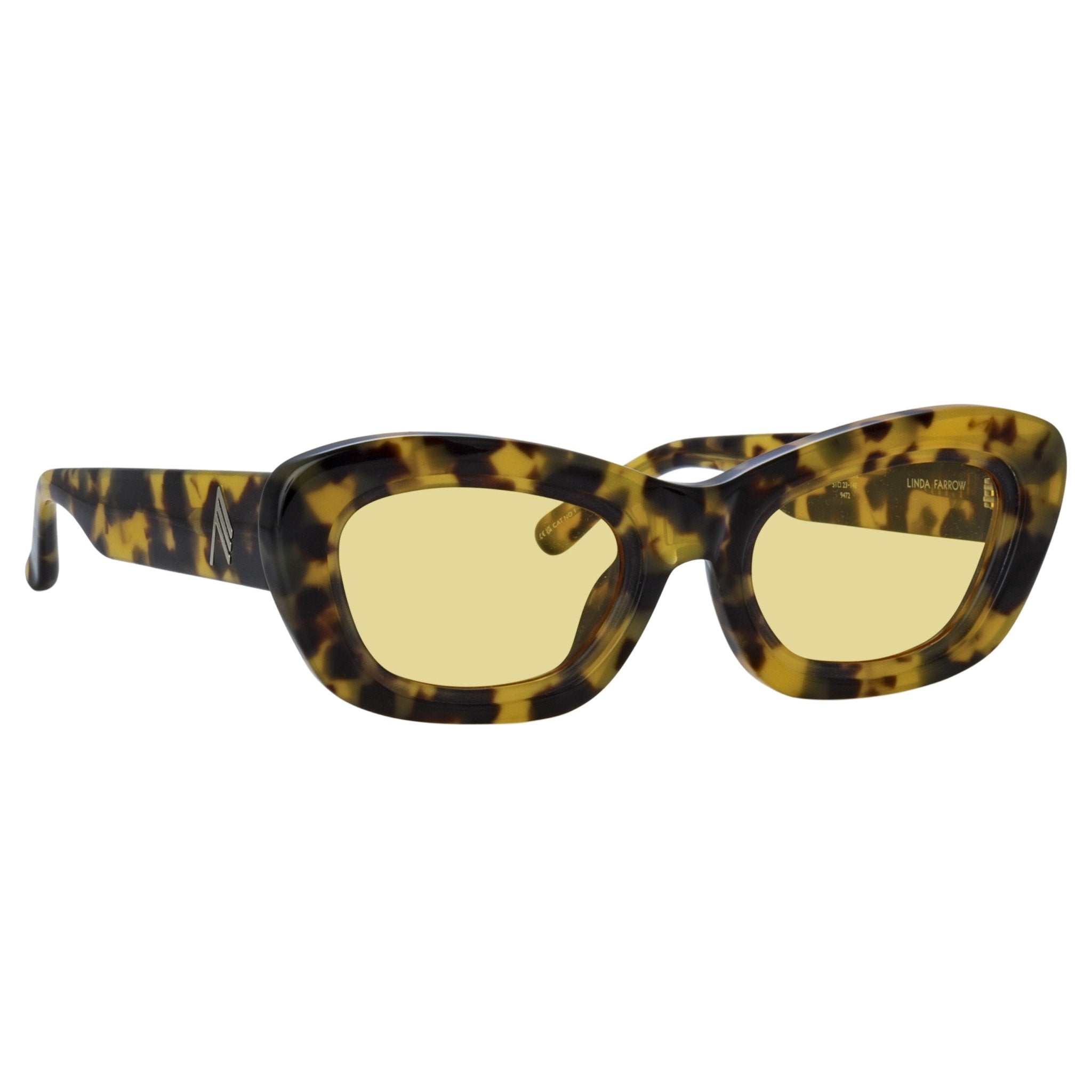 Rania Cat Eye Sunglasses in Tortoiseshell - LINDA FARROW - Sunglasses -