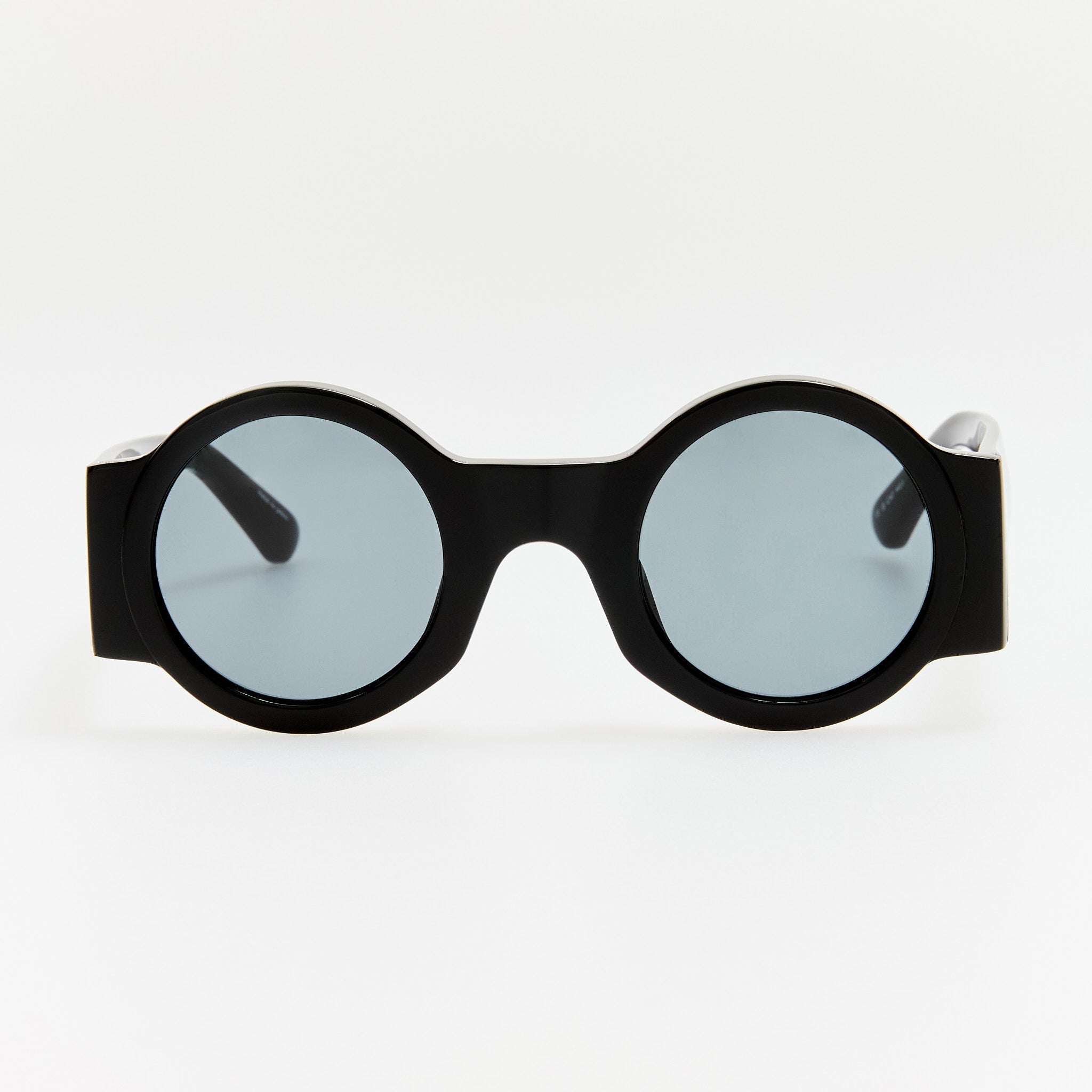 Round Sunglasses in Black - LINDA FARROW - Sunglasses -