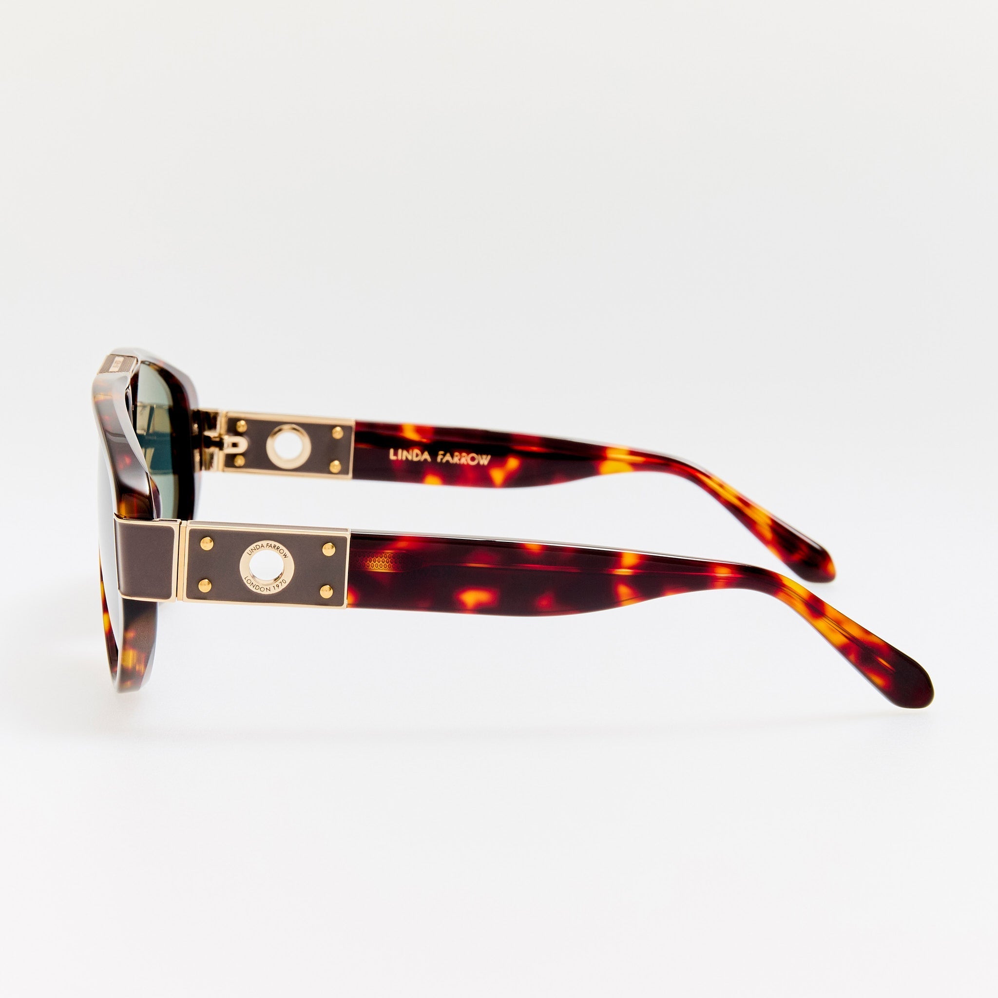 Rowan Sunglasses in Dark Tortoiseshell - LINDA FARROW - Sunglasses -