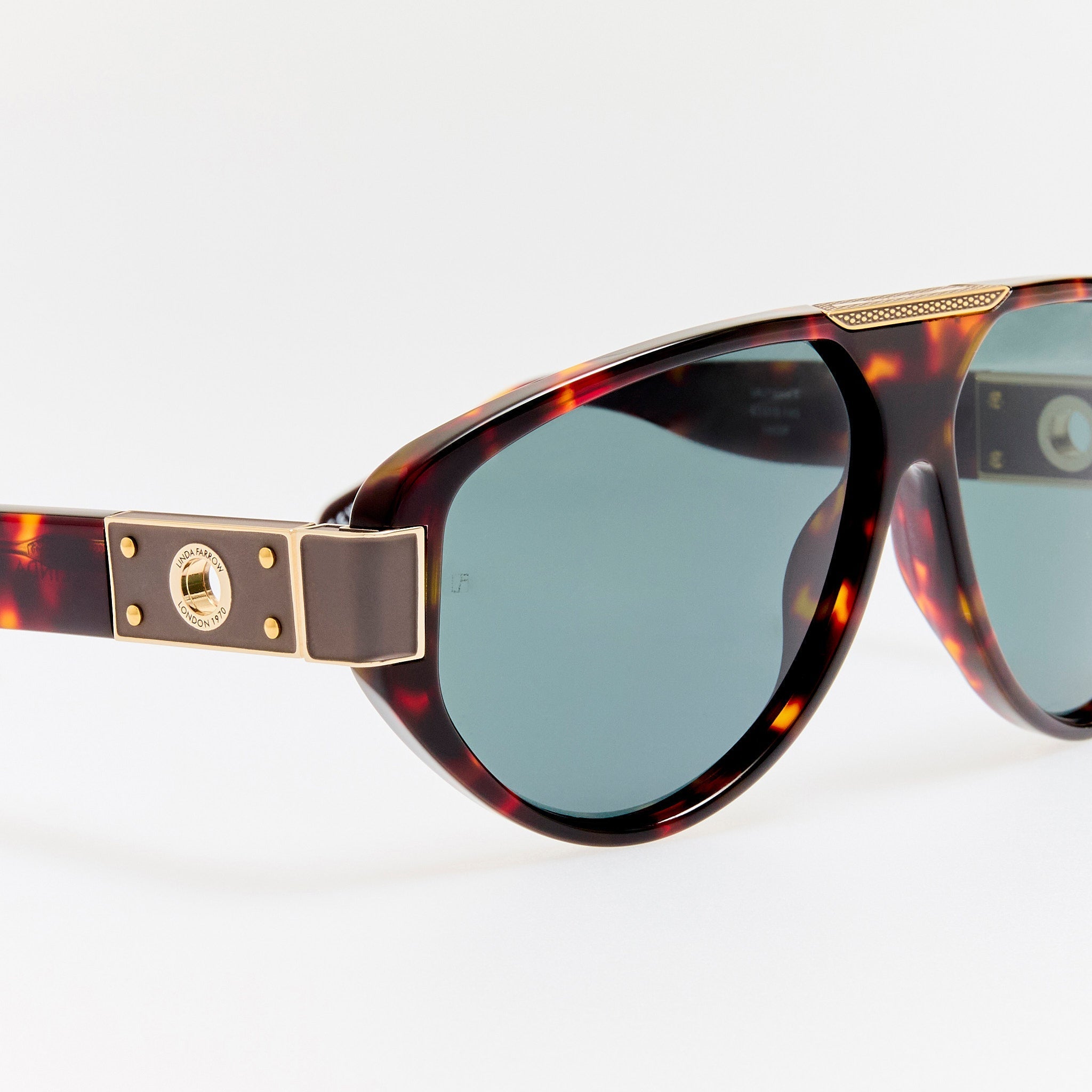 Rowan Sunglasses in Dark Tortoiseshell - LINDA FARROW - Sunglasses -
