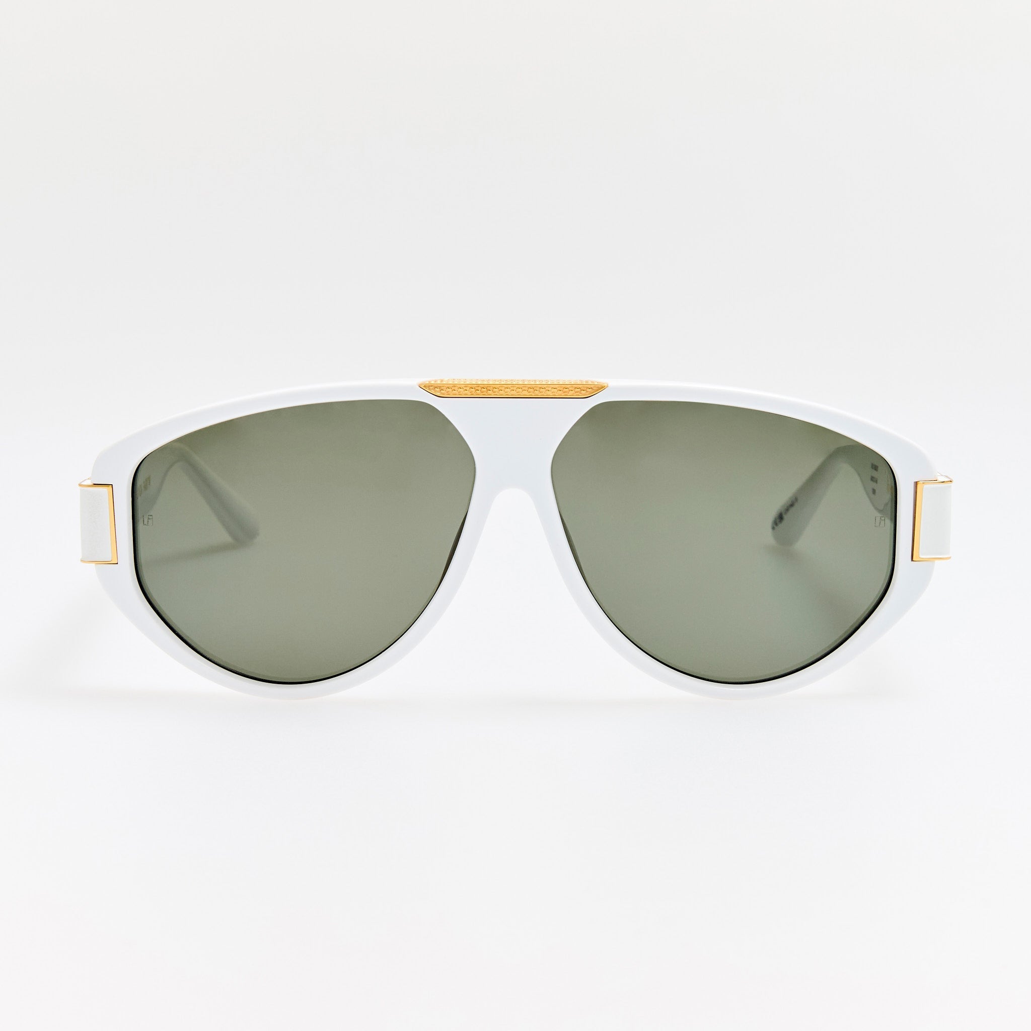 Rowan Sunglasses in White - LINDA FARROW - Sunglasses -