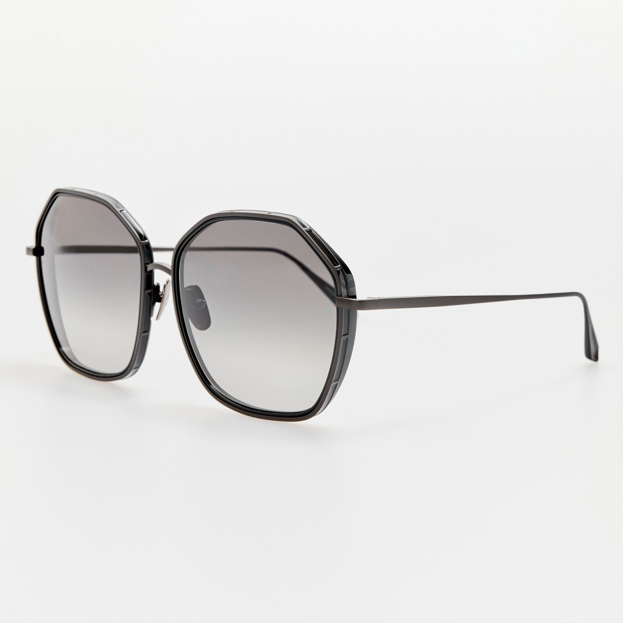 Rowe Sunglasses in Matt Nickel - LINDA FARROW - Sunglasses -
