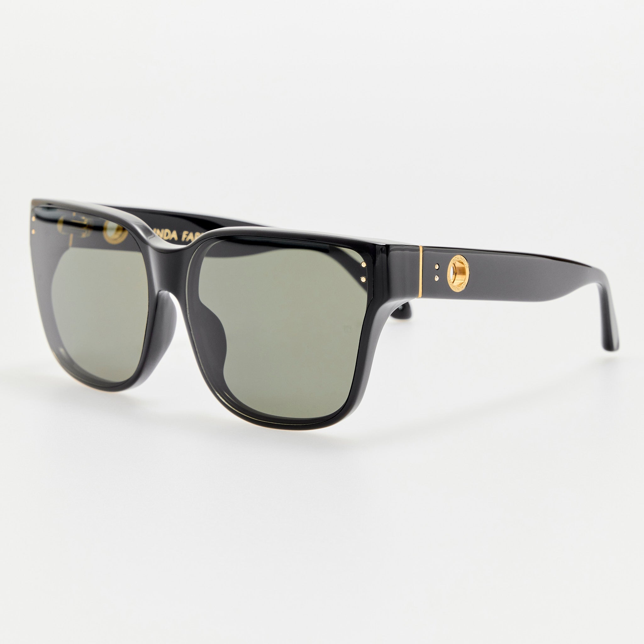 Rui Oversize Sunglasses in Black - LINDA FARROW - Sunglasses -