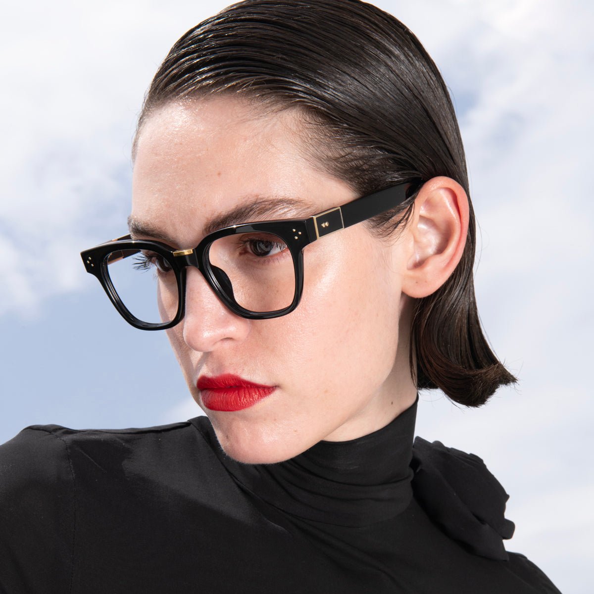 Sanchez Optical Frame in Black - LINDA FARROW - Optical Frame -