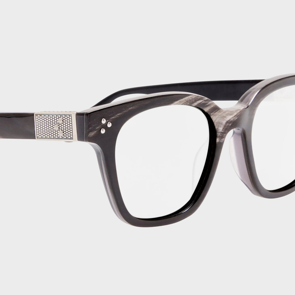 Sanchez Optical in Buffalo Horn and 925 Sterling Silver - LINDA FARROW-Optical Frame-