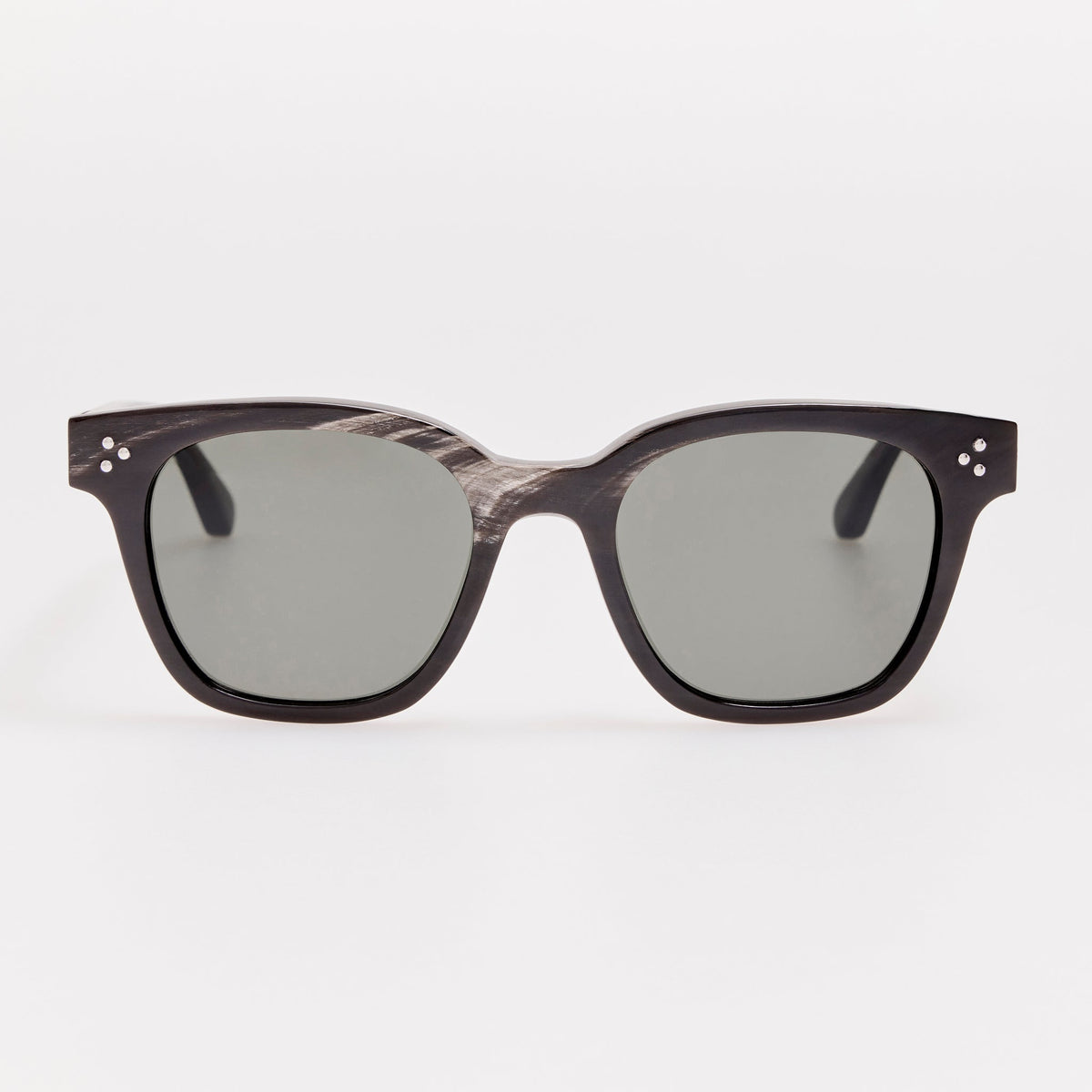 Sanchez Sunglasses in Buffalo Horn and 925 Sterling Silver - LINDA FARROW-Sunglasses-