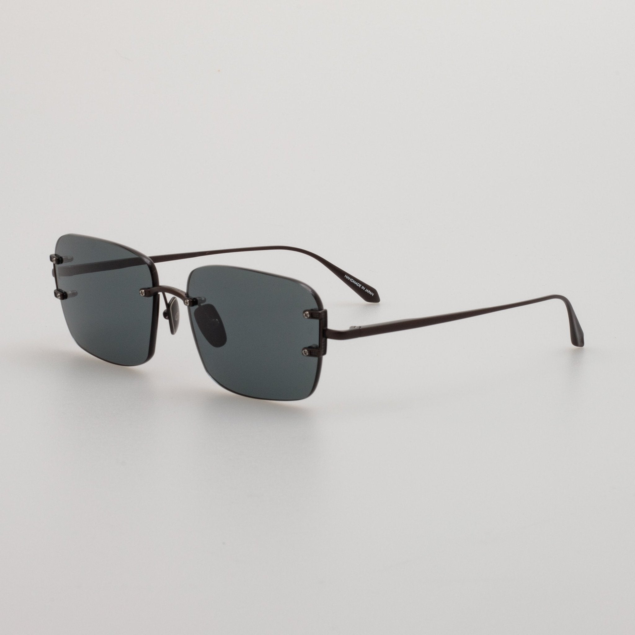 Sasha Square Sunglasses in Matt Black Nickel - LINDA FARROW - Sunglasses -