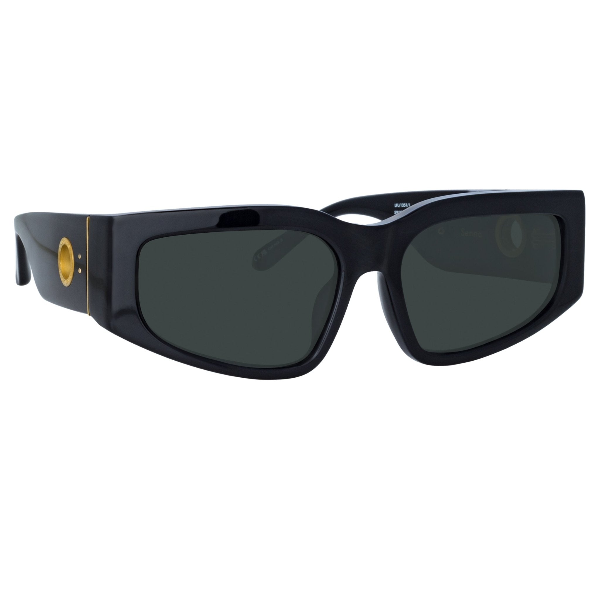 Senna Sunglasses in Black - LINDA FARROW - Sunglasses -