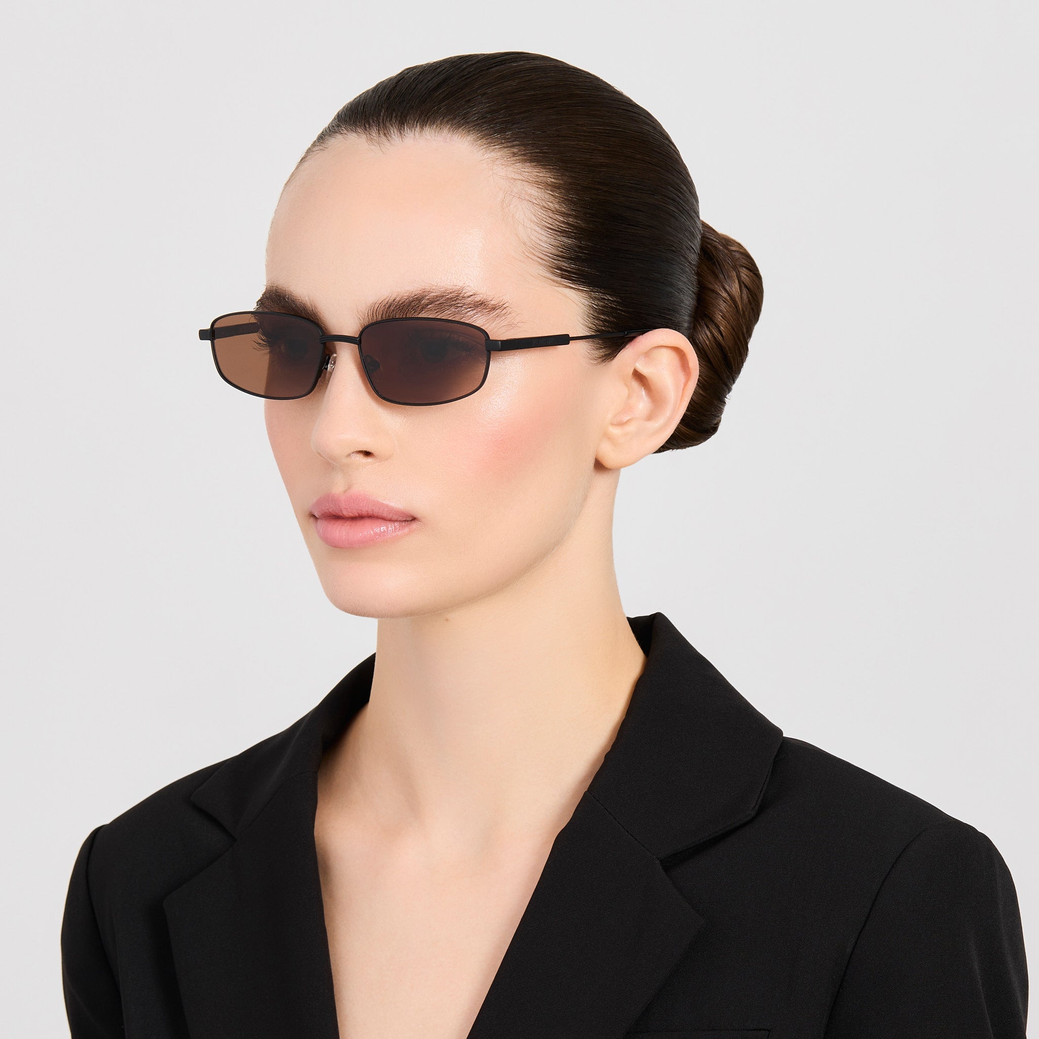 Sera Sunglasses in Black and Chocolate - LINDA FARROW-Sunglasses-