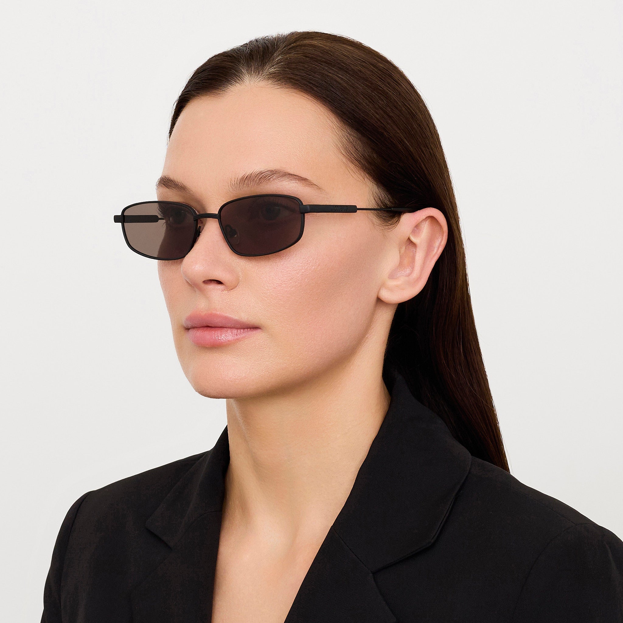 Sera Sunglasses in Metallic Black - LINDA FARROW - Sunglasses -