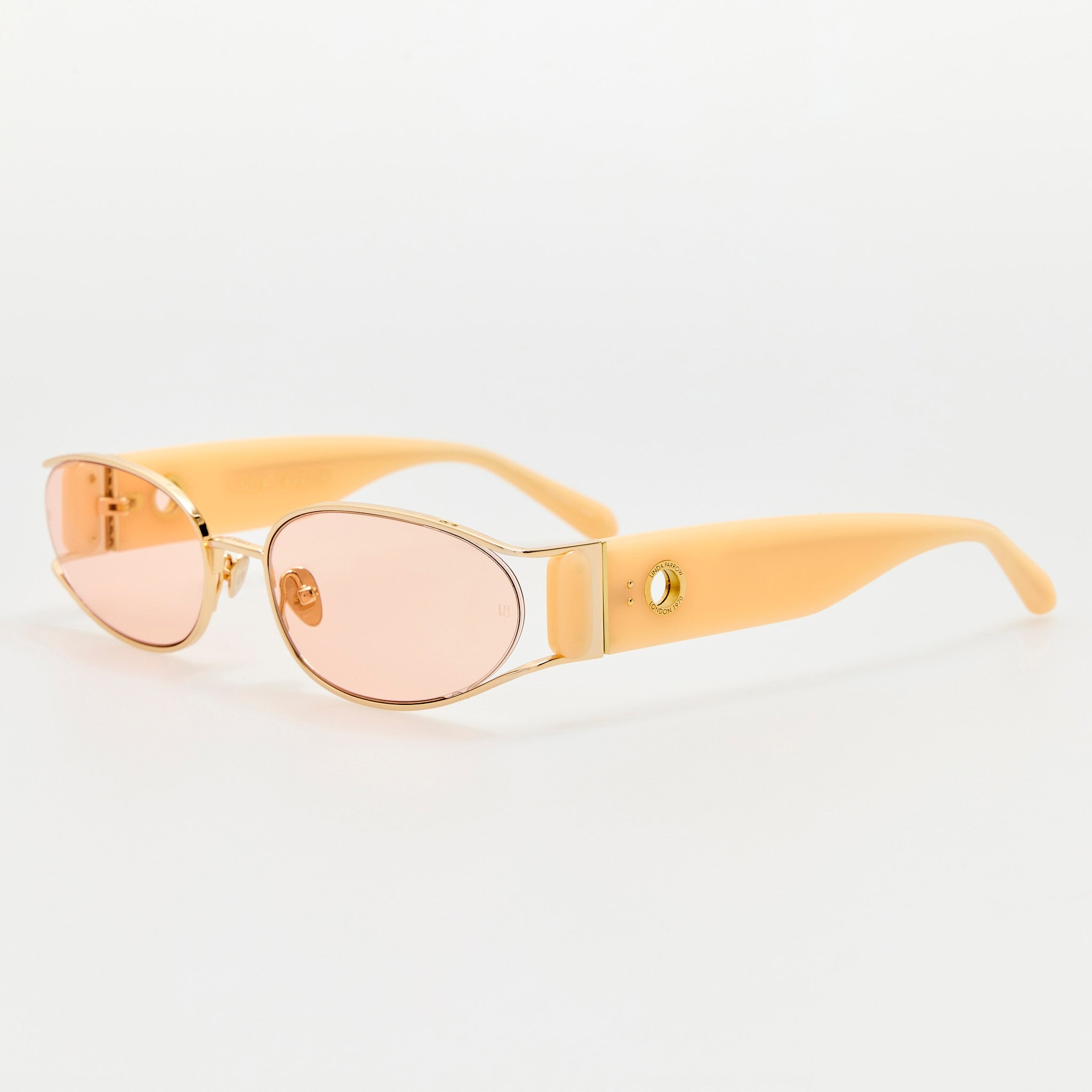 Shelby Sunglasses in Peach - LINDA FARROW - Sunglasses -