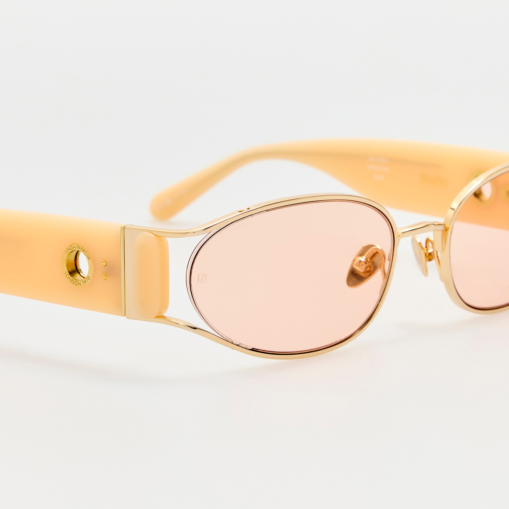 Shelby Sunglasses in Peach - LINDA FARROW - Sunglasses -