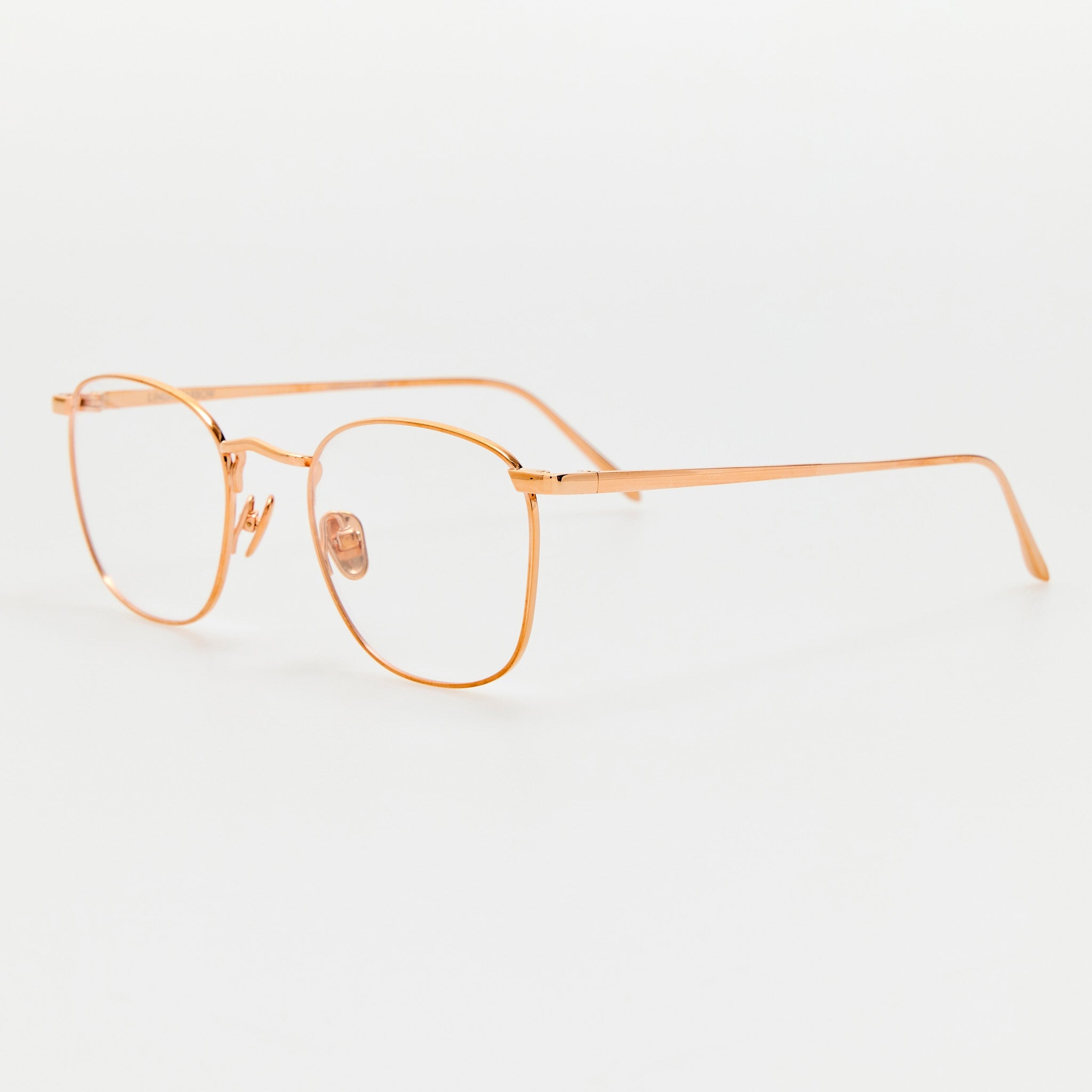Simon Square Optical in 18K Rose Gold - LINDA FARROW - Optical Frame -
