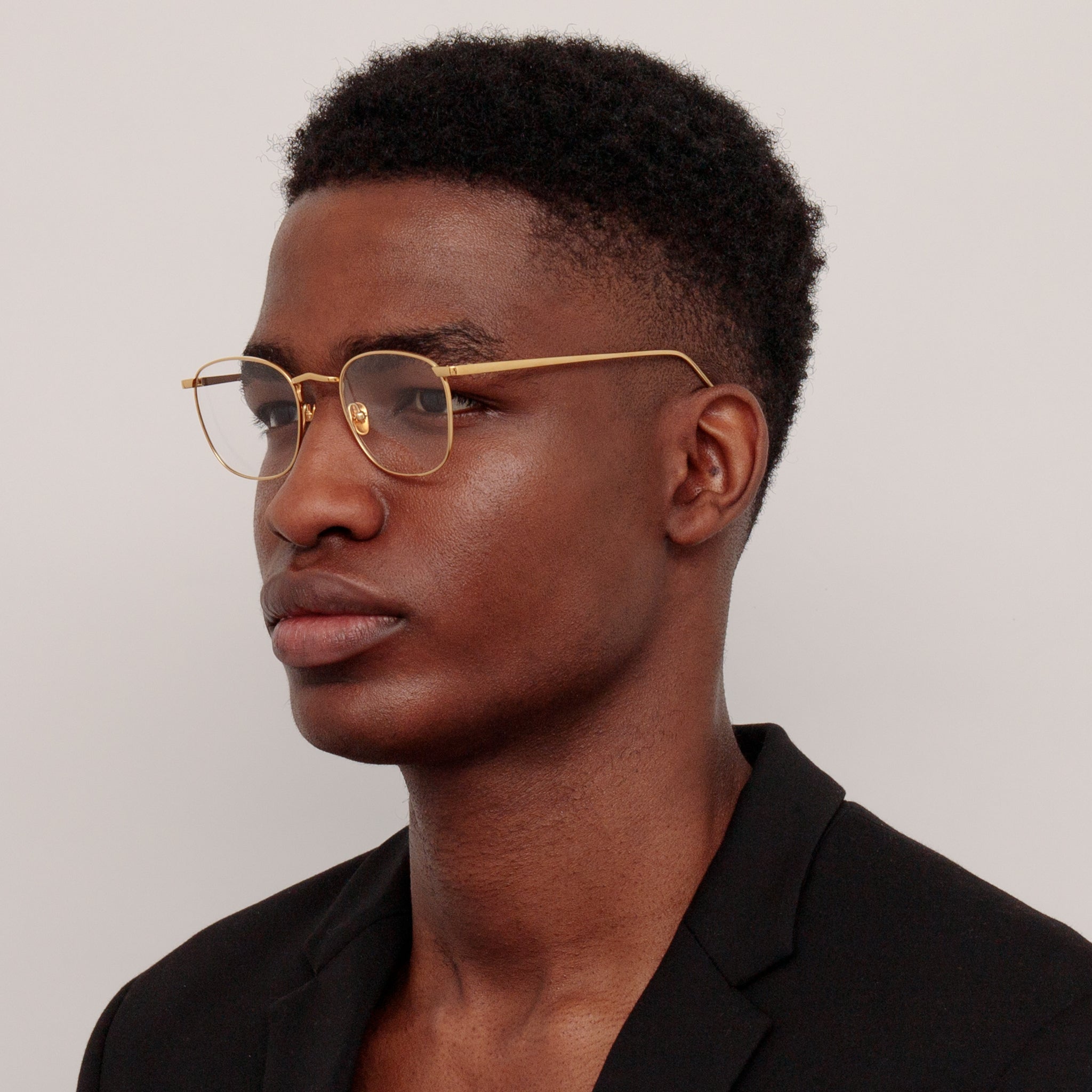 Simon Square Optical in 22K Gold - LINDA FARROW - Optical Frame -