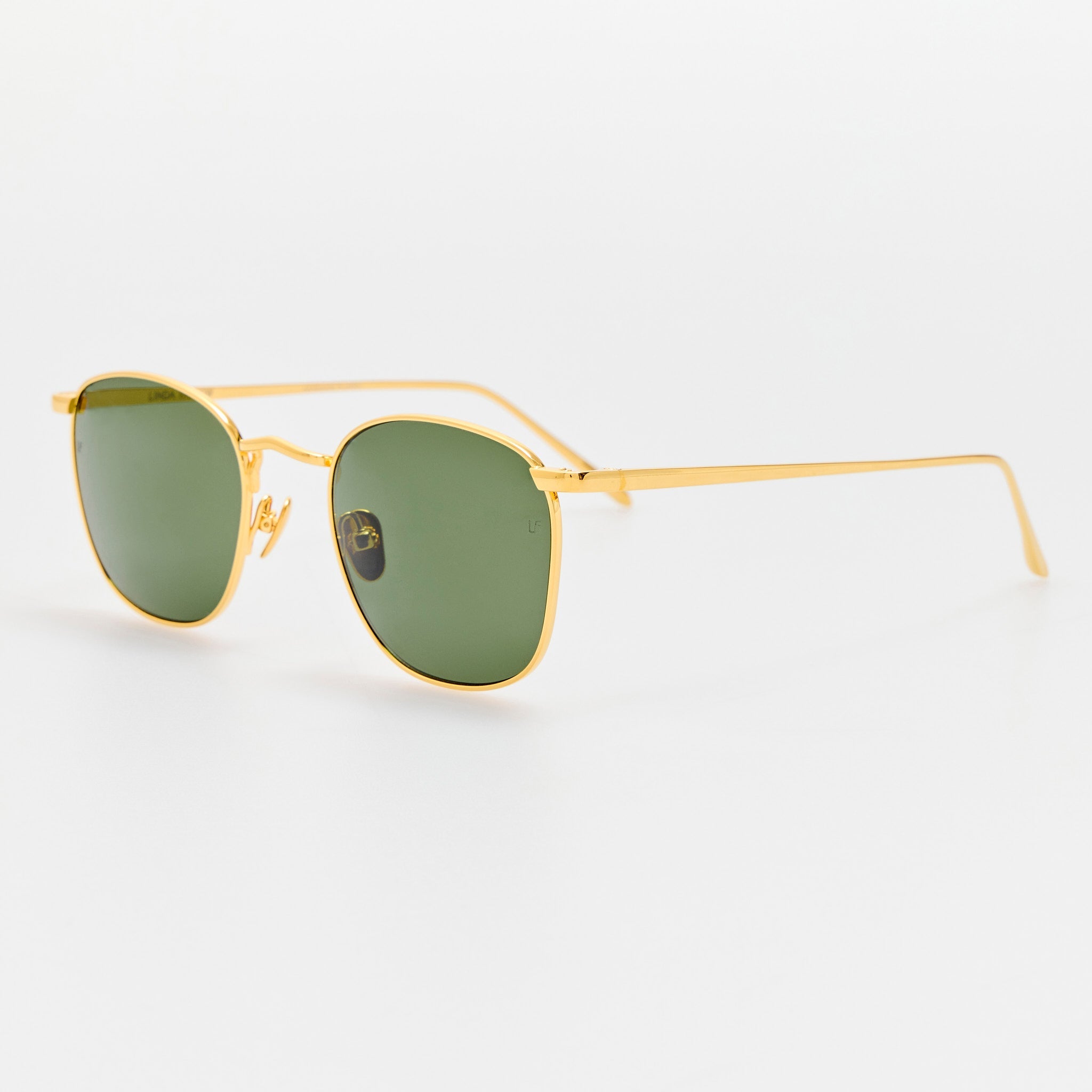 Simon Square Sunglasses in 22K Gold - LINDA FARROW - Sunglasses -