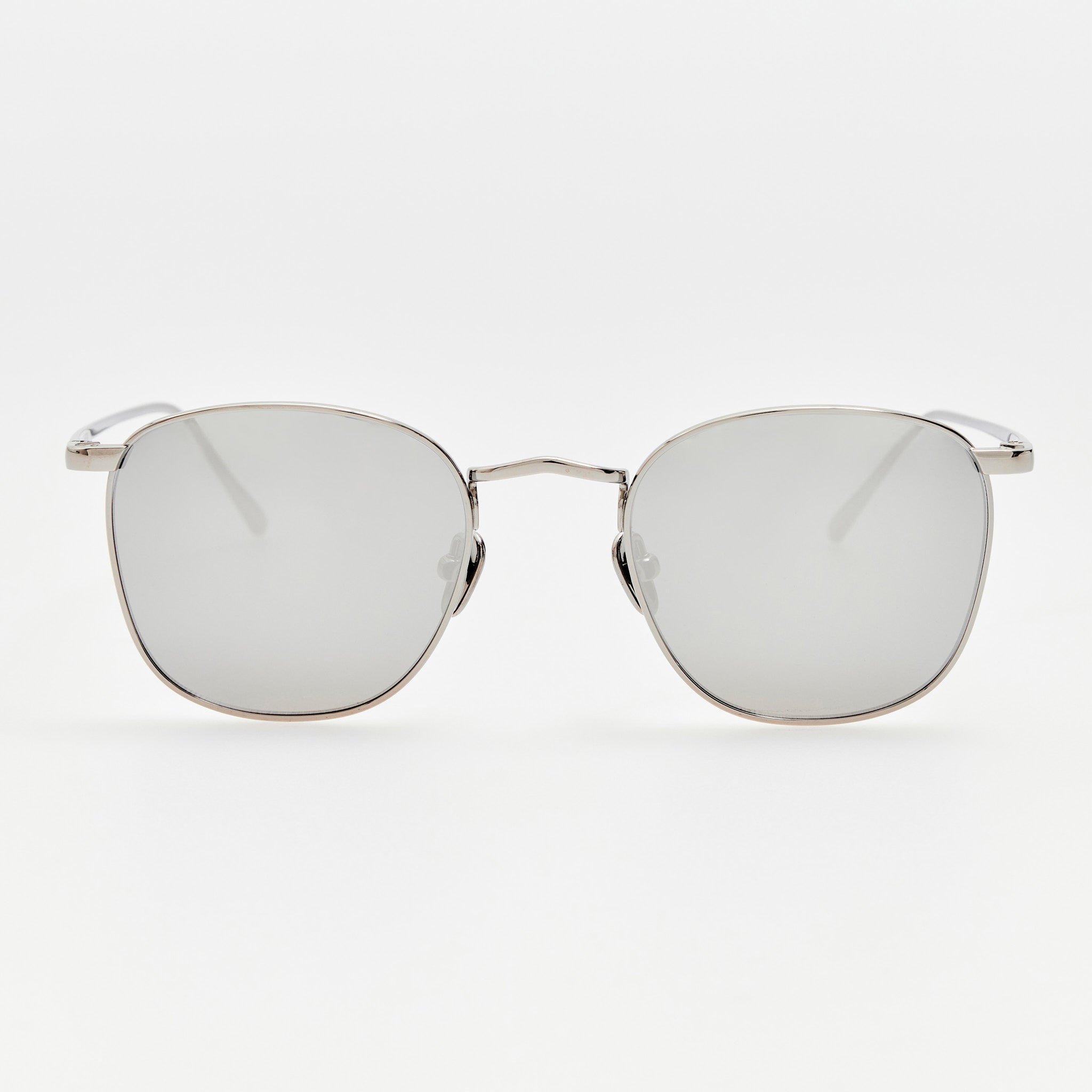 Simon Square Sunglasses in 22K White Gold and Platinum - LINDA FARROW - Sunglasses -