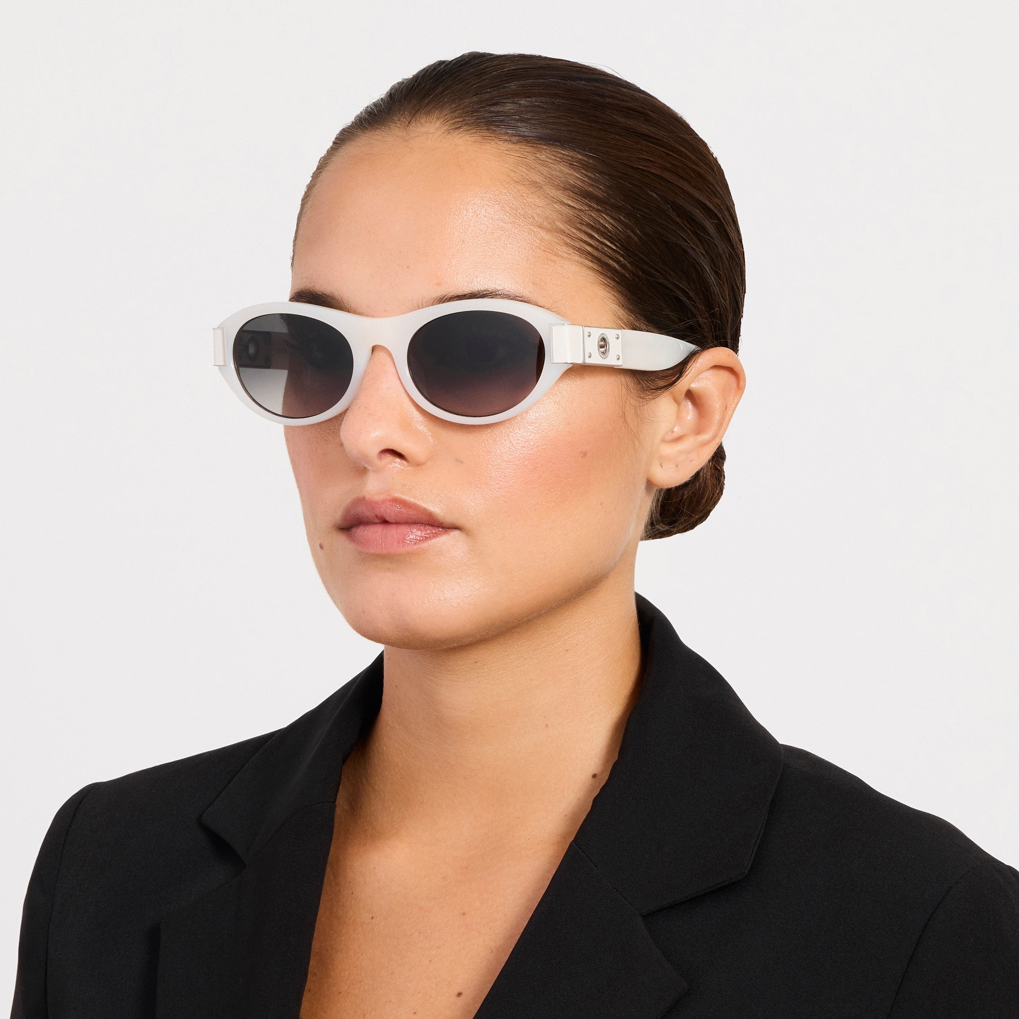 Sirena Sunglasses in Cream - LINDA FARROW - Sunglasses -