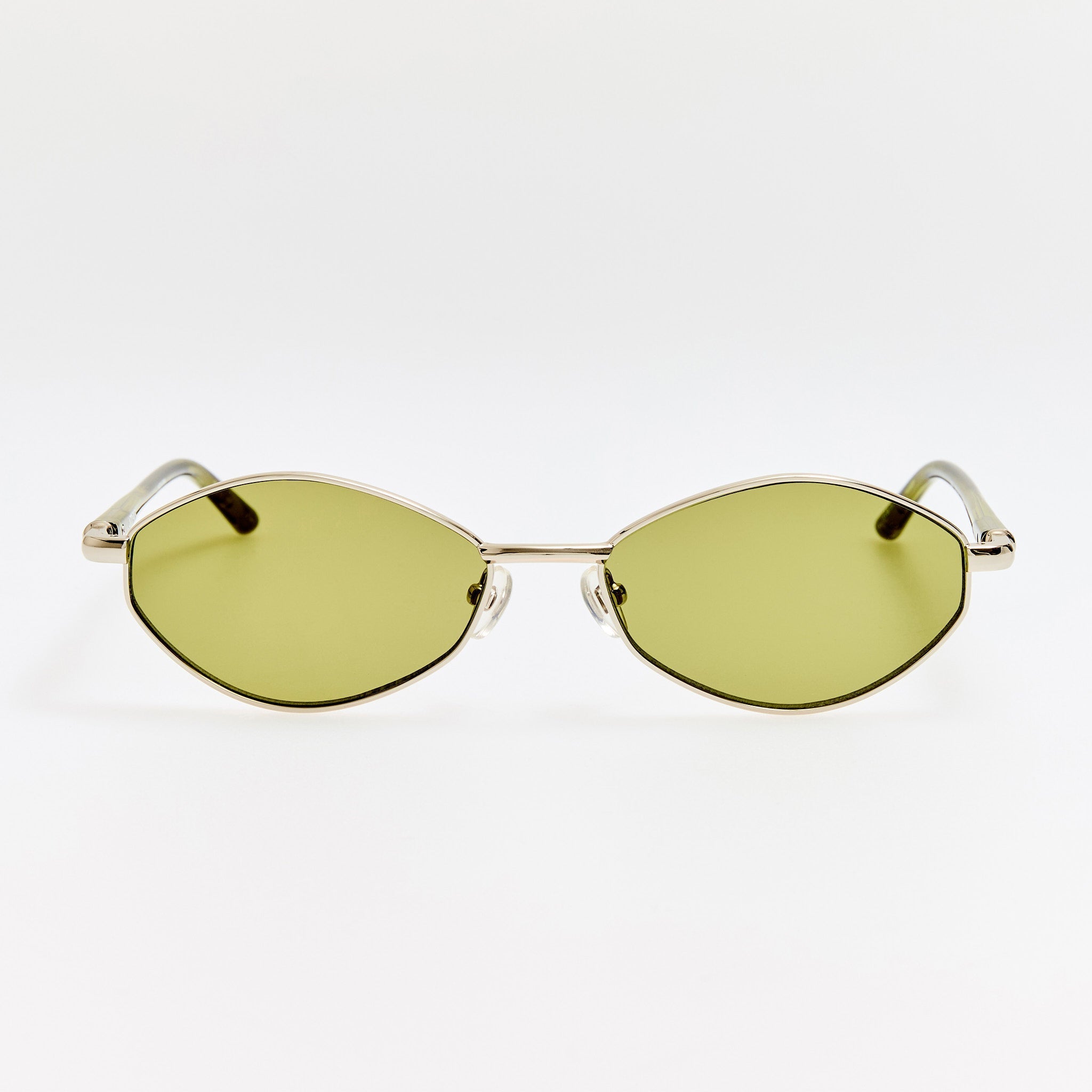 JACQUEMUS サングラス Jacquemus Sirocco Sunglasses in Silver and Khaki | LINDA FARROW