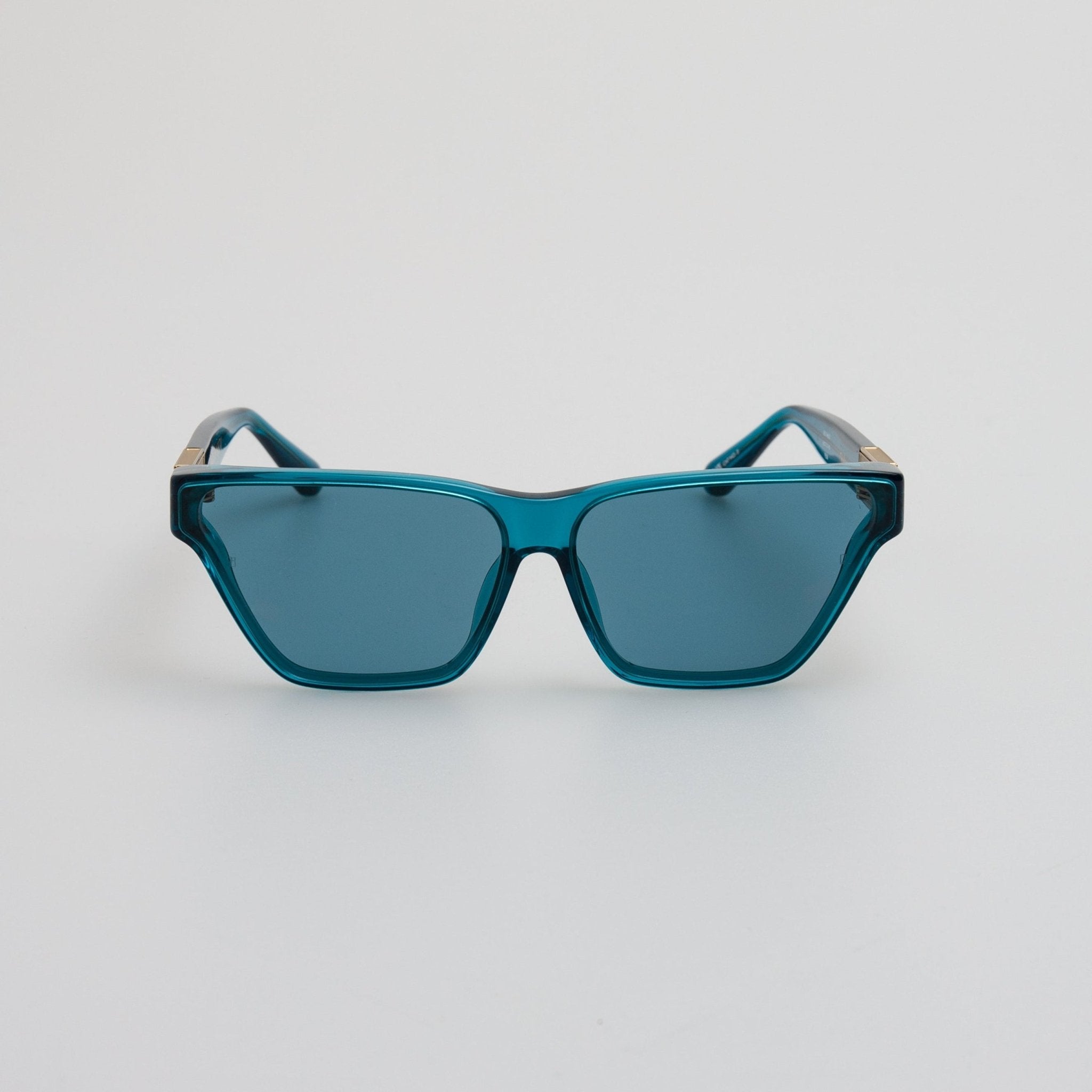 Skyler Cat - Eye Sunglasses in Aqua - LINDA FARROW - Sunglasses -