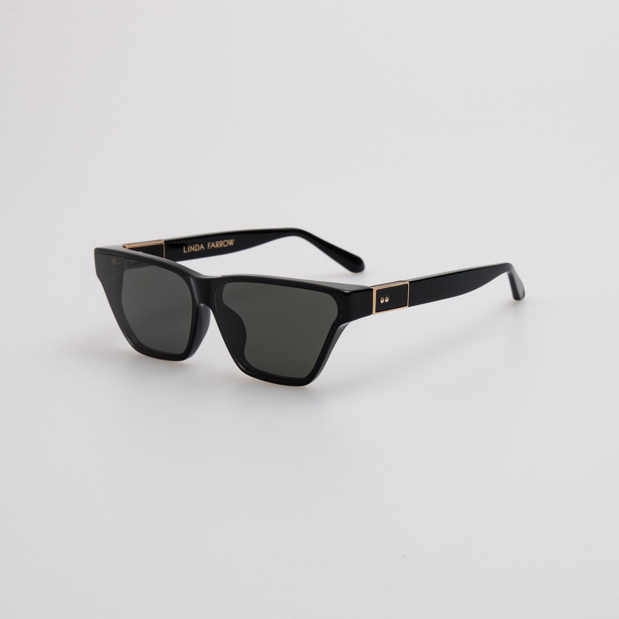 Skyler Cat - Eye Sunglasses in Black - LINDA FARROW - Sunglasses -