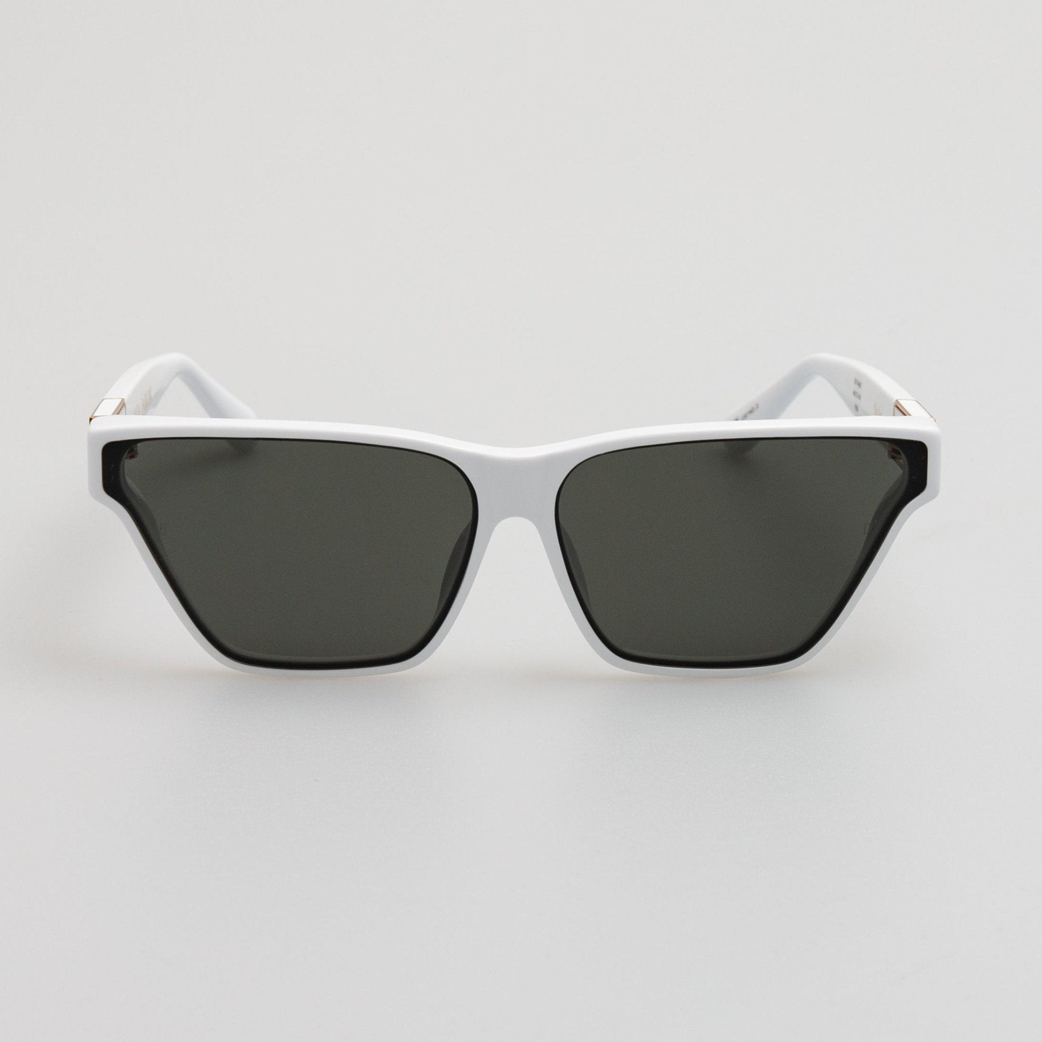 Skyler Cat - Eye Sunglasses in White - LINDA FARROW - Sunglasses -