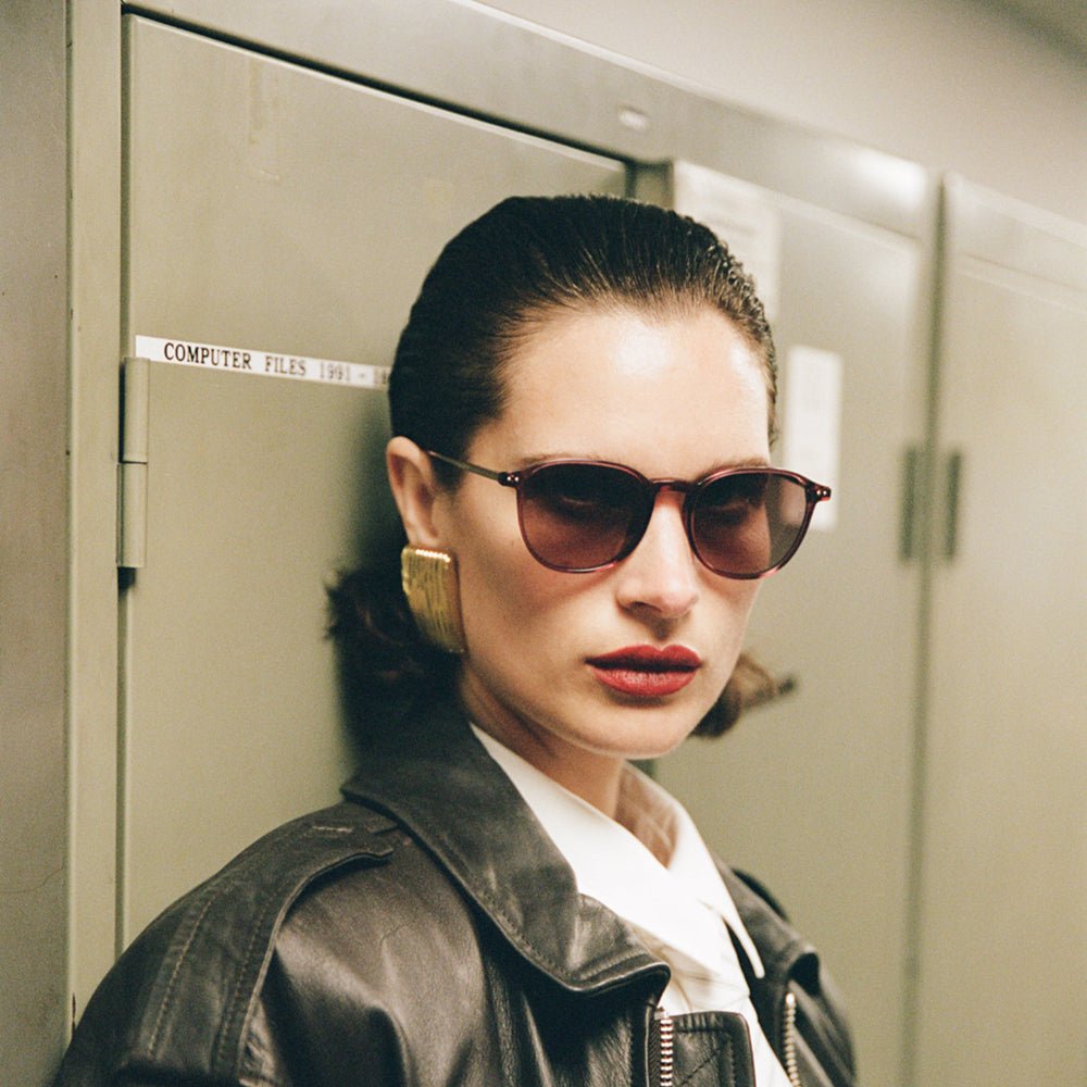 Stanley Sunglasses in Wine - LINDA FARROW - Sunglasses -