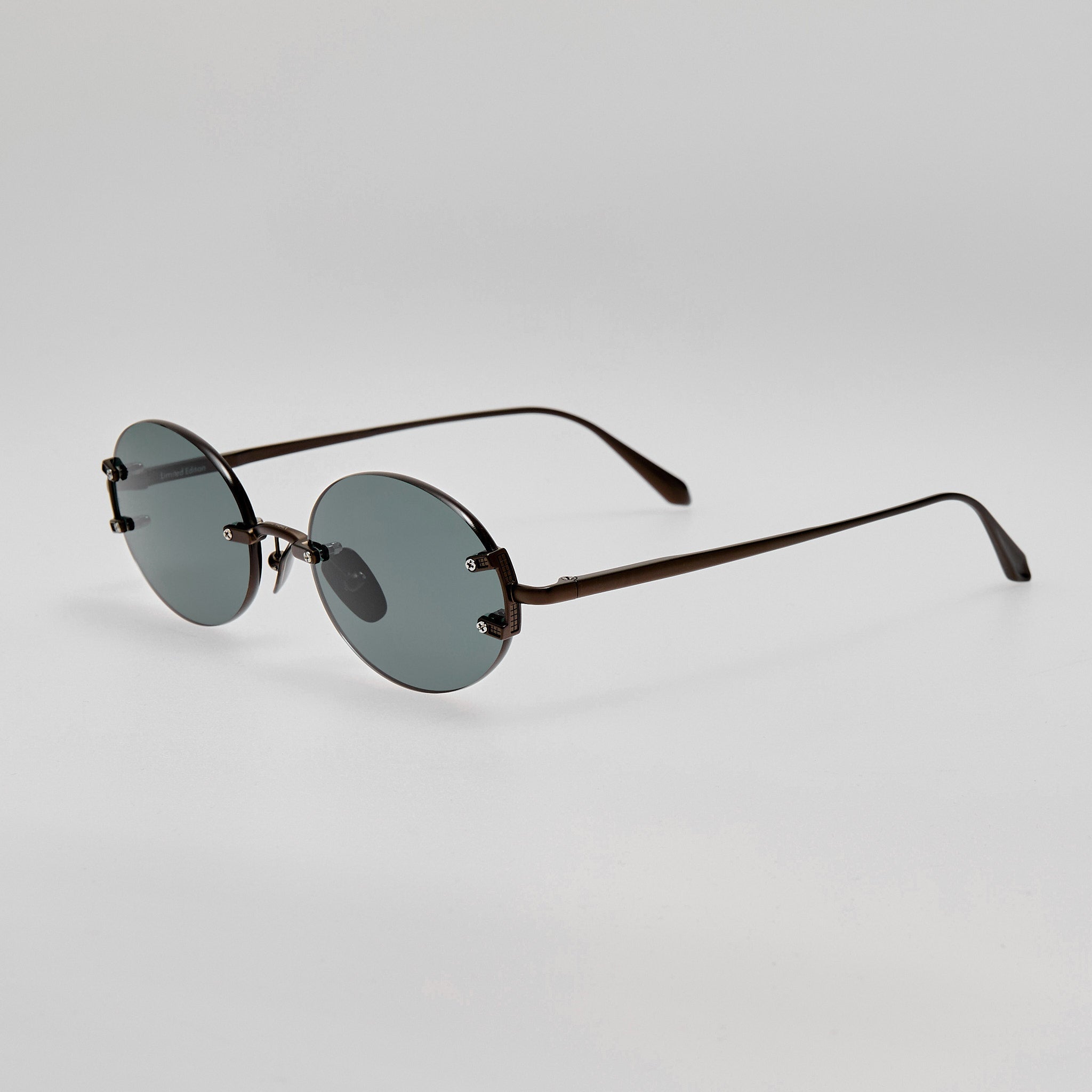 Stella Sunglasses in Matt Black Nickel - LINDA FARROW - Sunglasses -