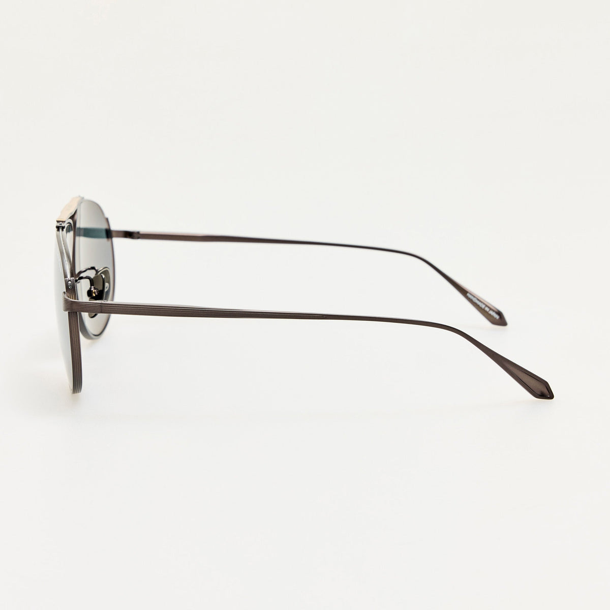 Stevie Sunglasses in Matt Nickel and Grey - LINDA FARROW-Sunglasses-
