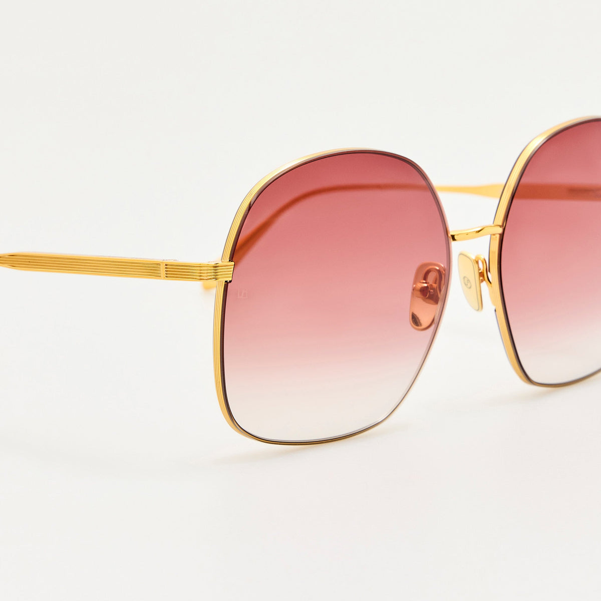 Suki Sunglasses in 22K Gold and Red - LINDA FARROW-Sunglasses-