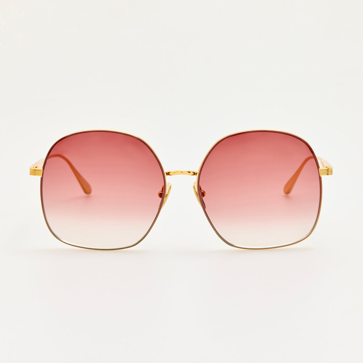 Suki Sunglasses in 22K Gold and Red - LINDA FARROW-Sunglasses-